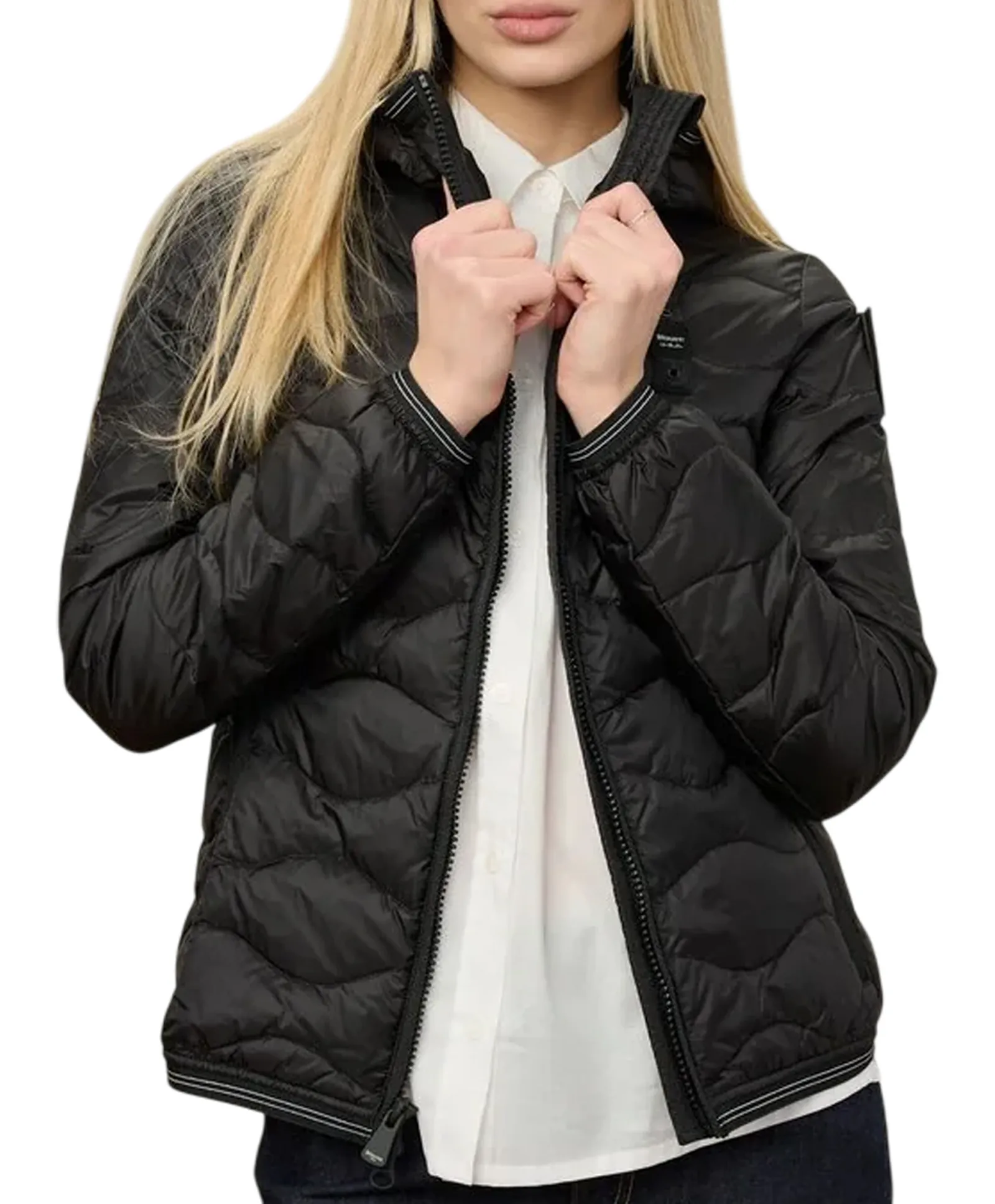 Blauer Piumino Con Cappuccio Camelia Nero 26Sbldc03169 176500