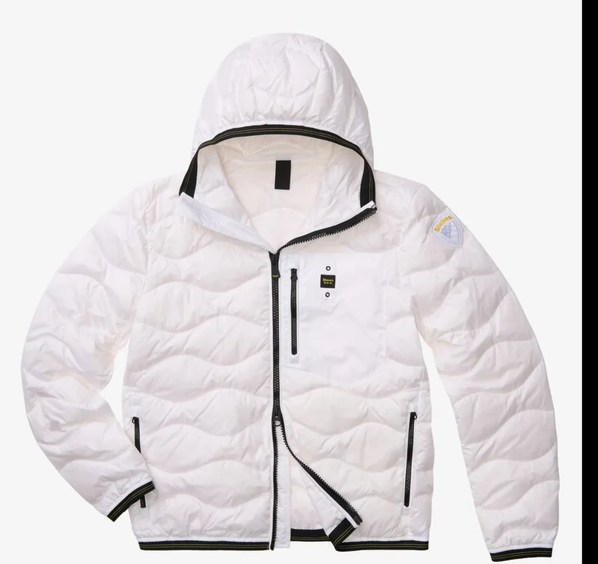 Blauer Piumino Con Cappuccio E Taschina Wave Bianco 26Sbluc03177 172466