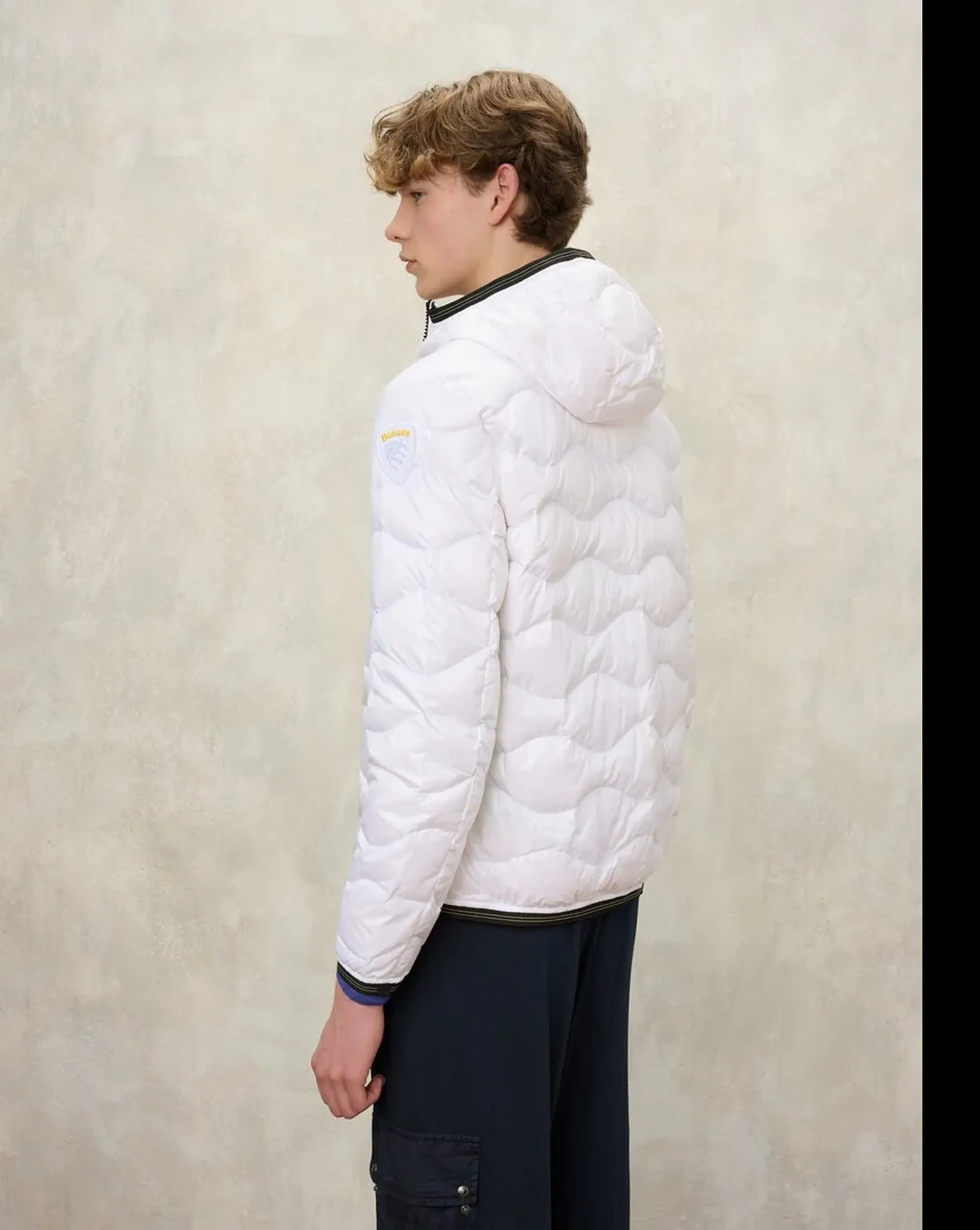 Blauer Piumino Con Cappuccio E Taschina Wave Bianco 26Sbluc03177 172468