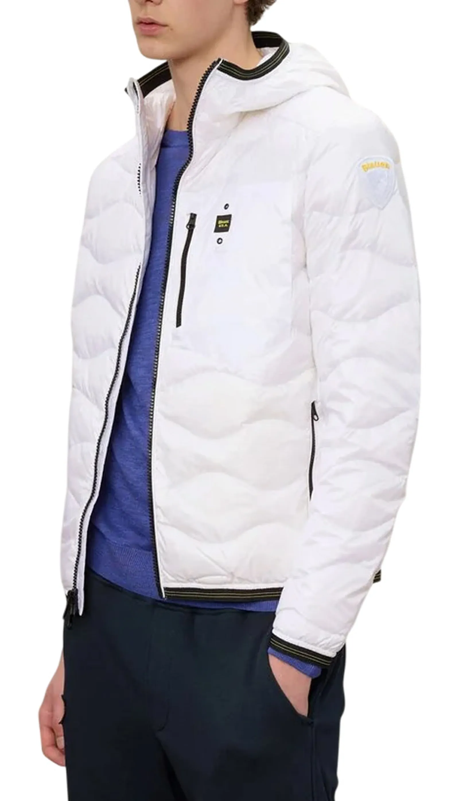 Blauer Piumino Con Cappuccio E Taschina Wave Bianco 26Sbluc03177 172608