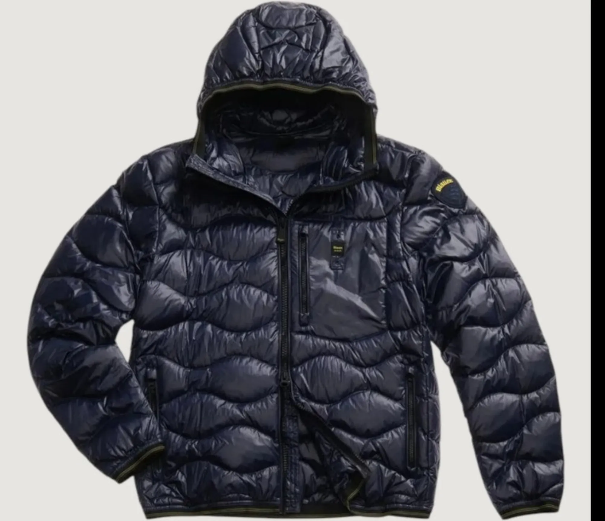 Blauer Piumino Con Cappuccio E Taschina Wave Blu 26Sbluc03177 172479