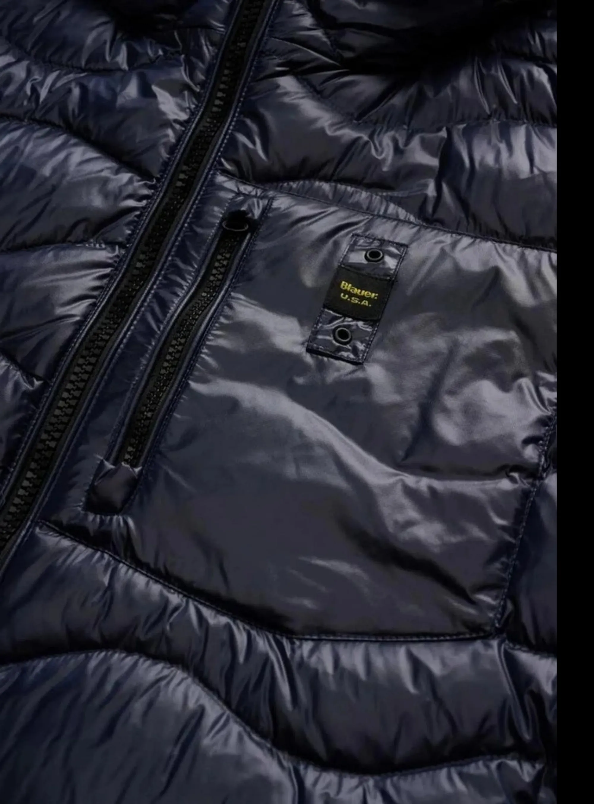 Blauer Piumino Con Cappuccio E Taschina Wave Blu 26Sbluc03177 172483