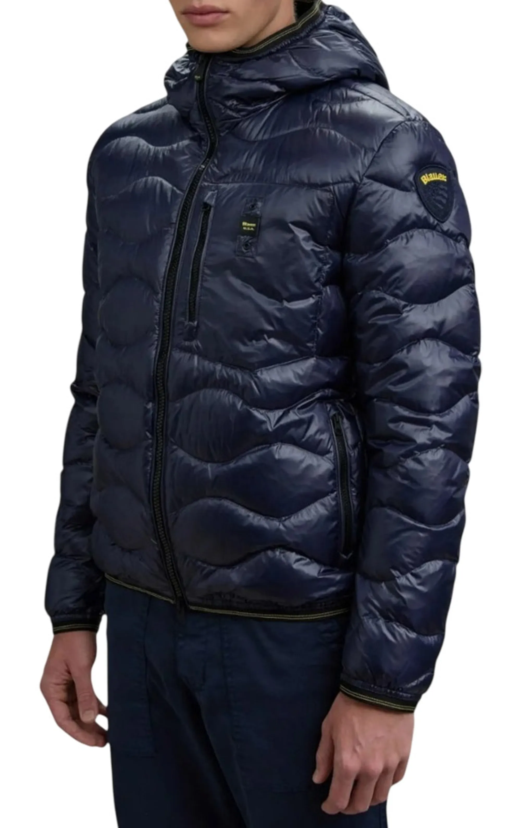 Blauer Piumino Con Cappuccio E Taschina Wave Blu 26Sbluc03177 172617