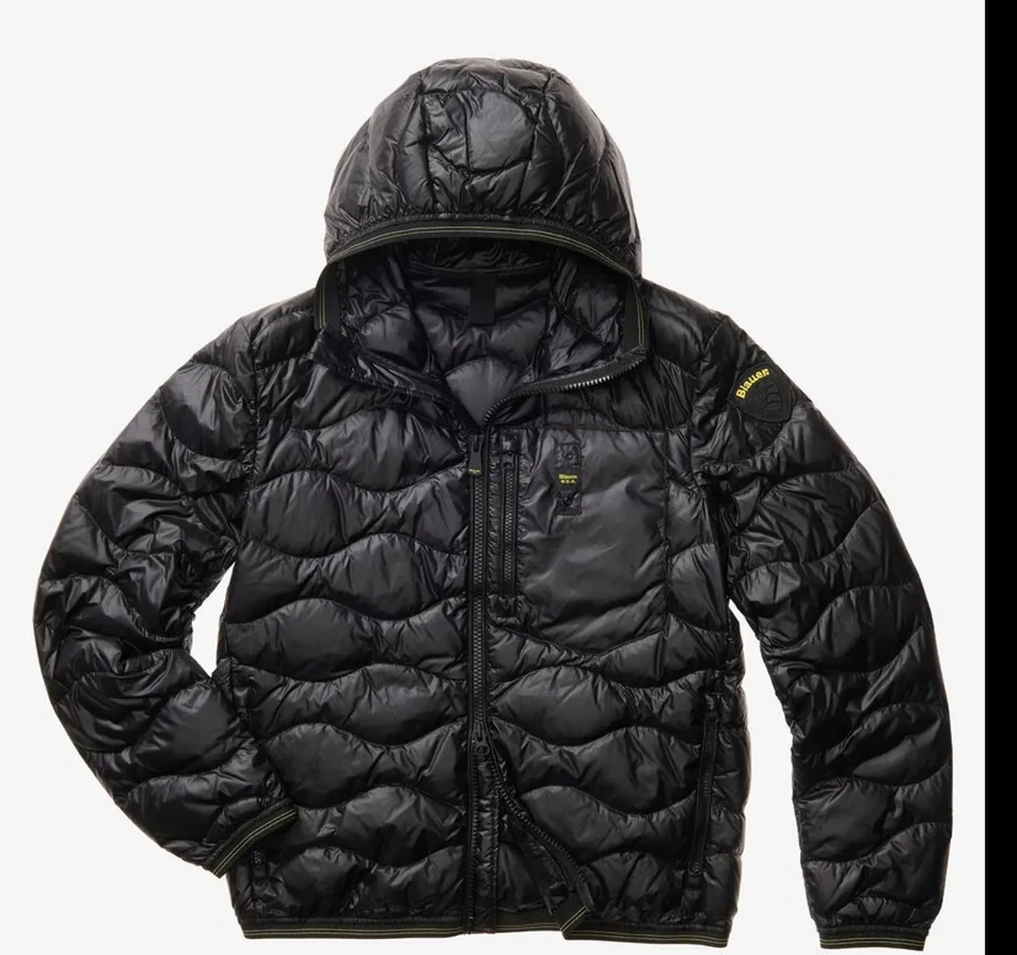 Blauer Piumino Con Cappuccio E Taschina Wave Nero 26Sbluc03177 172472