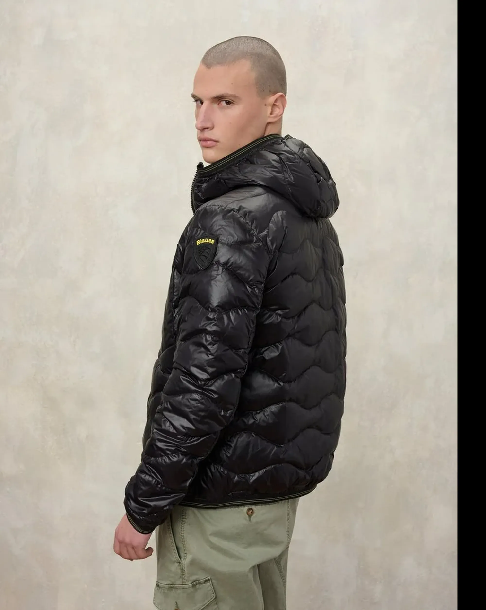 Blauer Piumino Con Cappuccio E Taschina Wave Nero 26Sbluc03177 172474