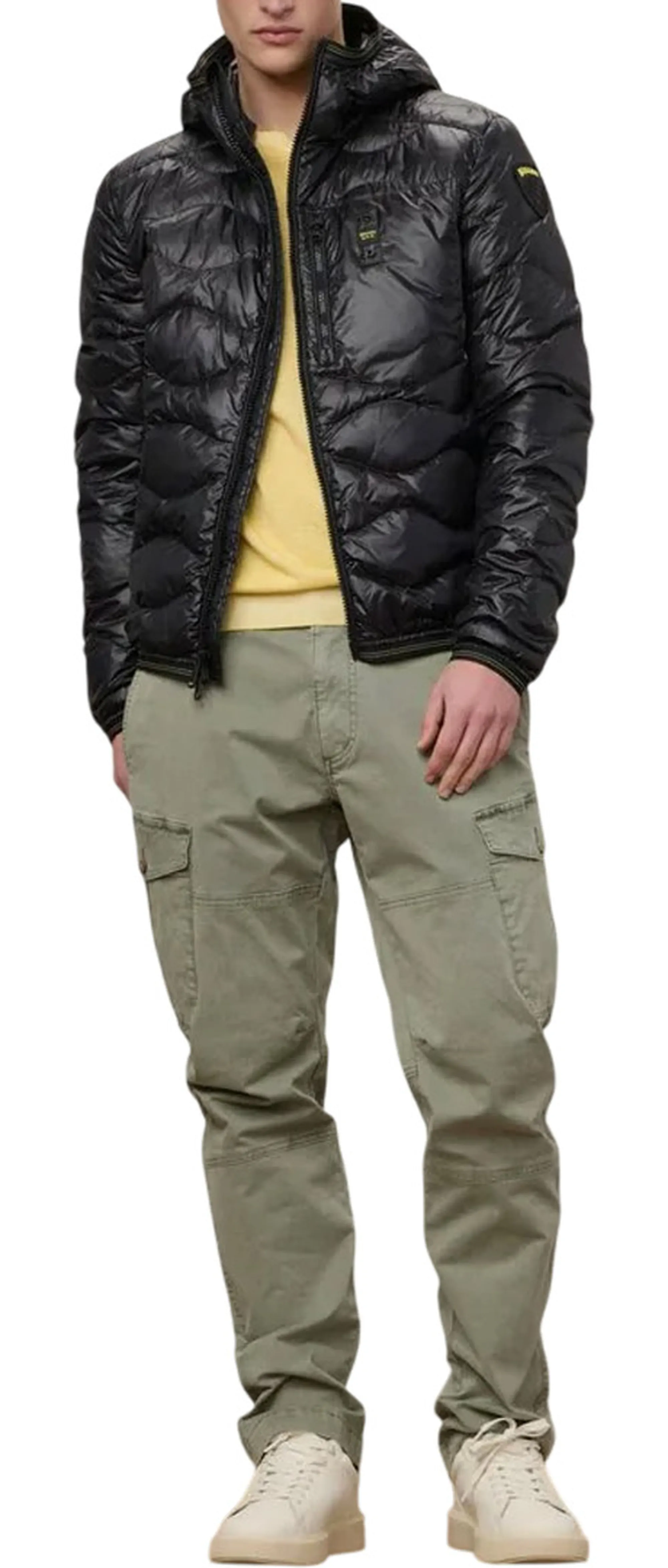 Blauer Piumino Con Cappuccio E Taschina Wave Nero 26Sbluc03177 172615