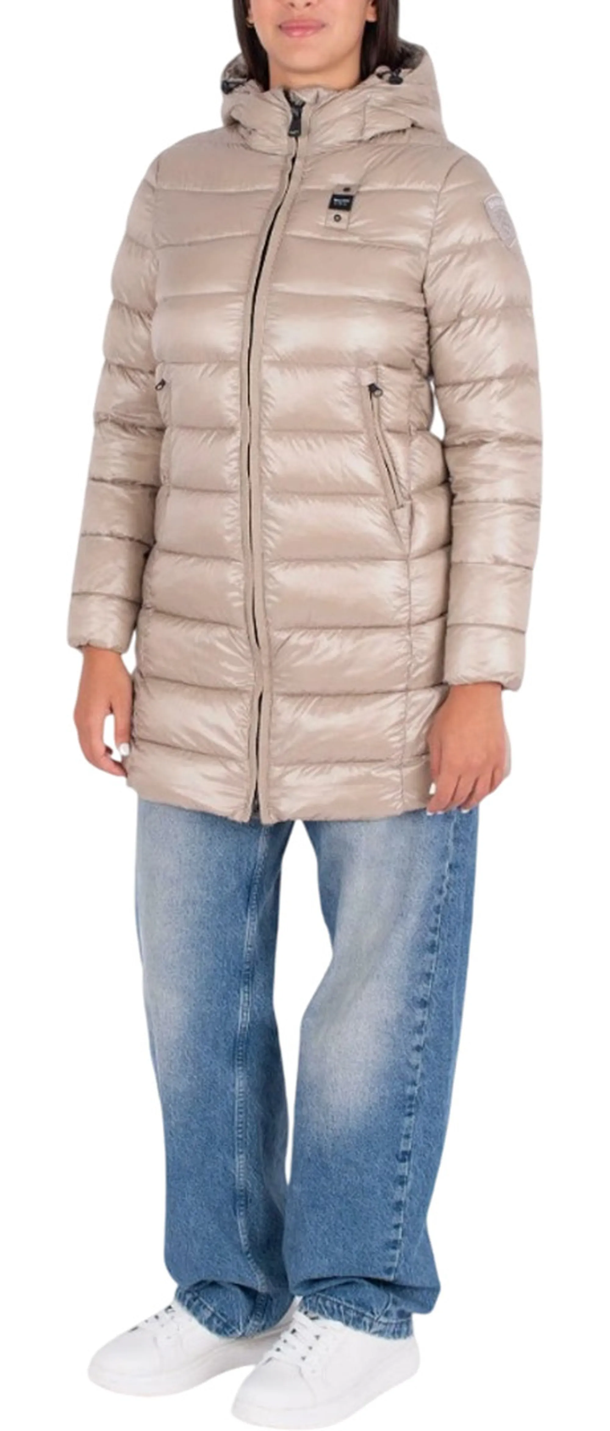 Blauer Piumino Lungo Micro Rip Adelaide Beige 25Wbldk02069 166792