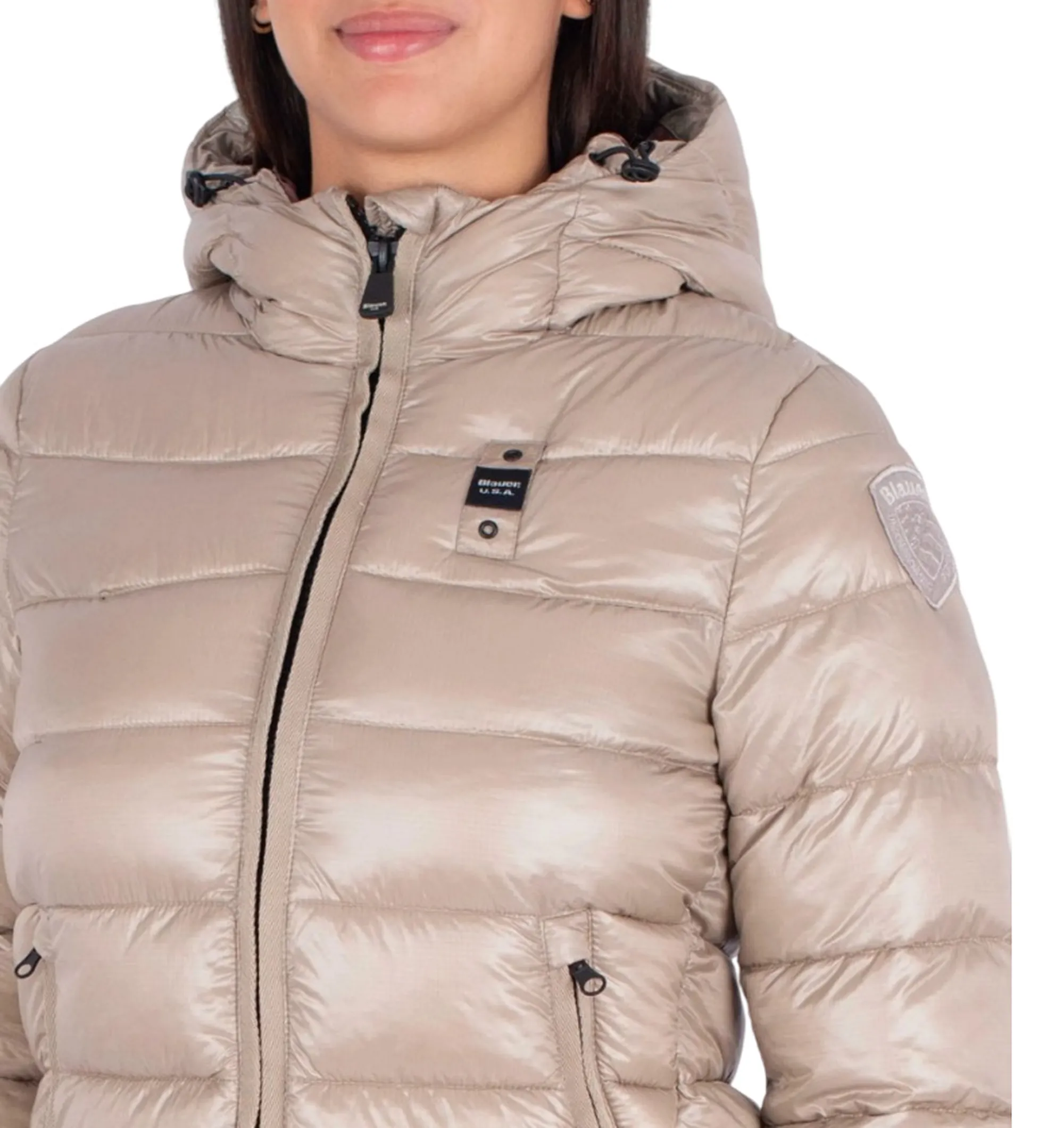 Blauer Piumino Lungo Micro Rip Adelaide Beige 25Wbldk02069 166796