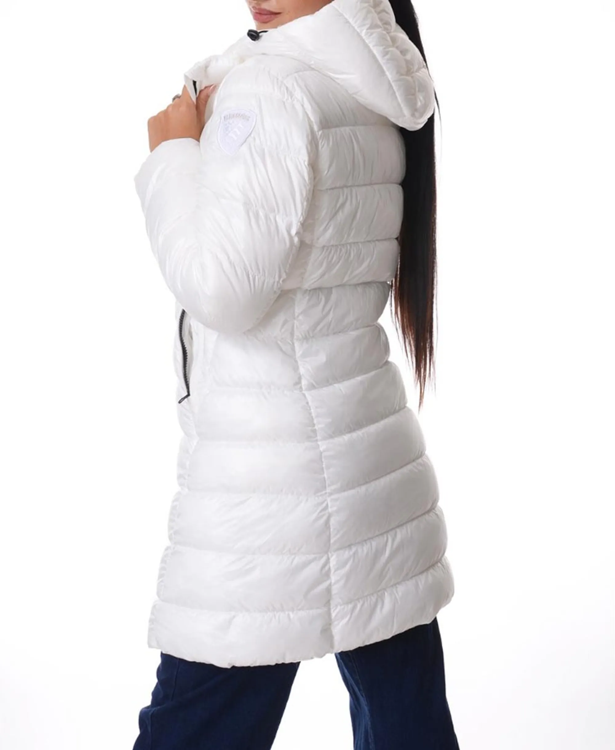 Blauer Piumino Lungo Micro Rip Adelaide Bianco 25Wbldk02069 167366