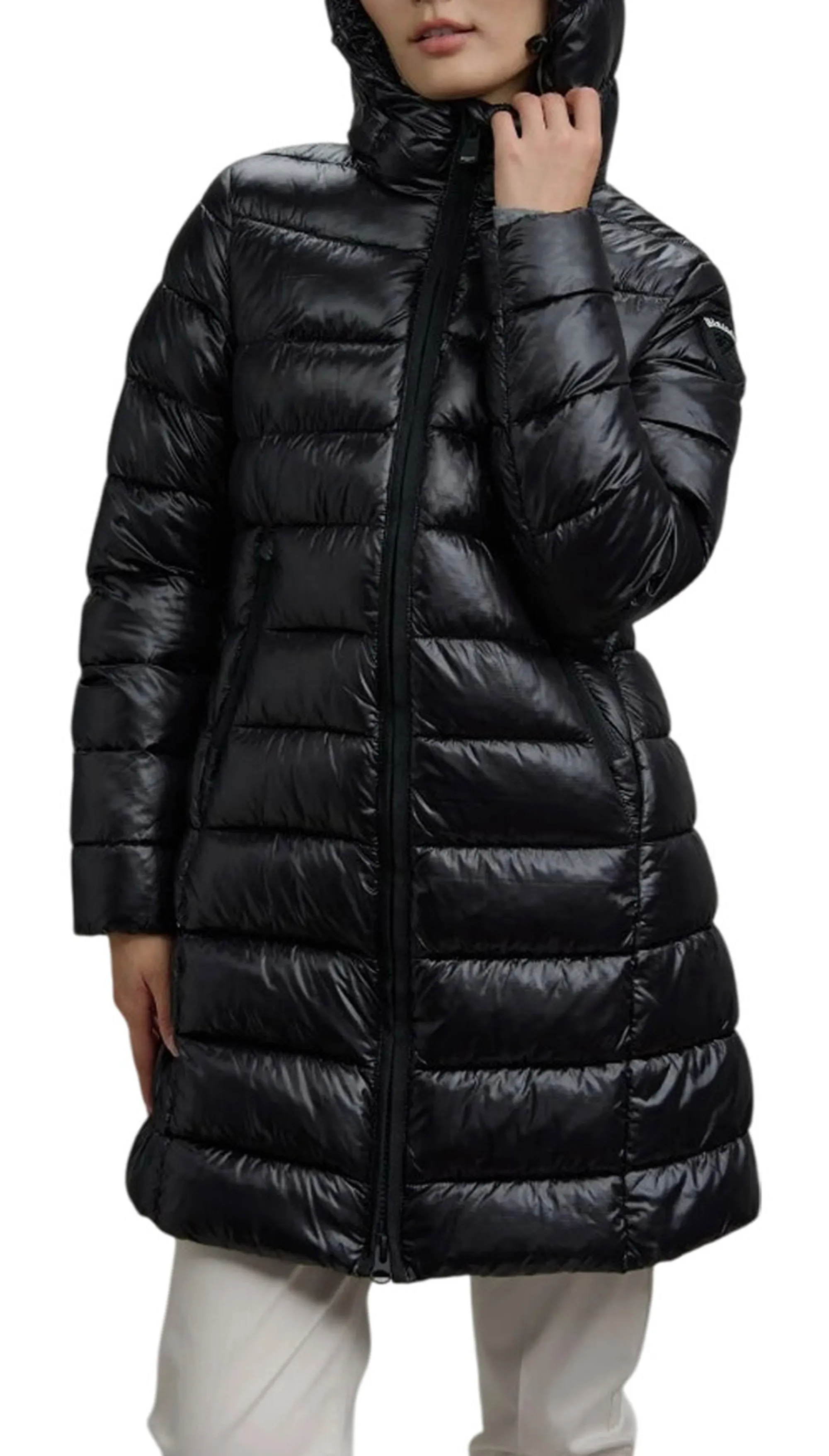 Blauer Piumino Lungo Micro Rip Adelaide Nero 25Wbldk02069 166785