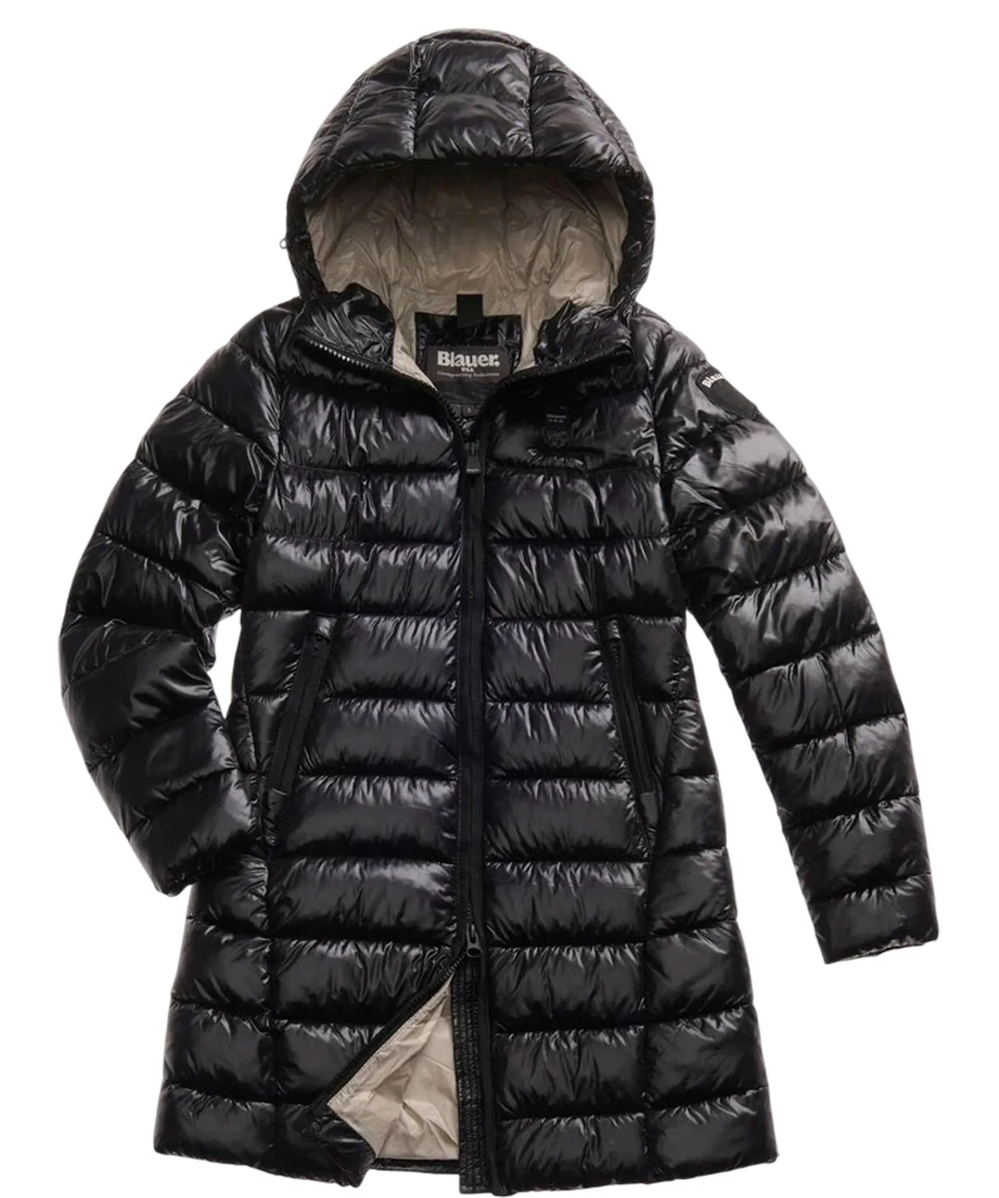 Blauer Piumino Lungo Micro Rip Adelaide Nero 25Wbldk02069 166789