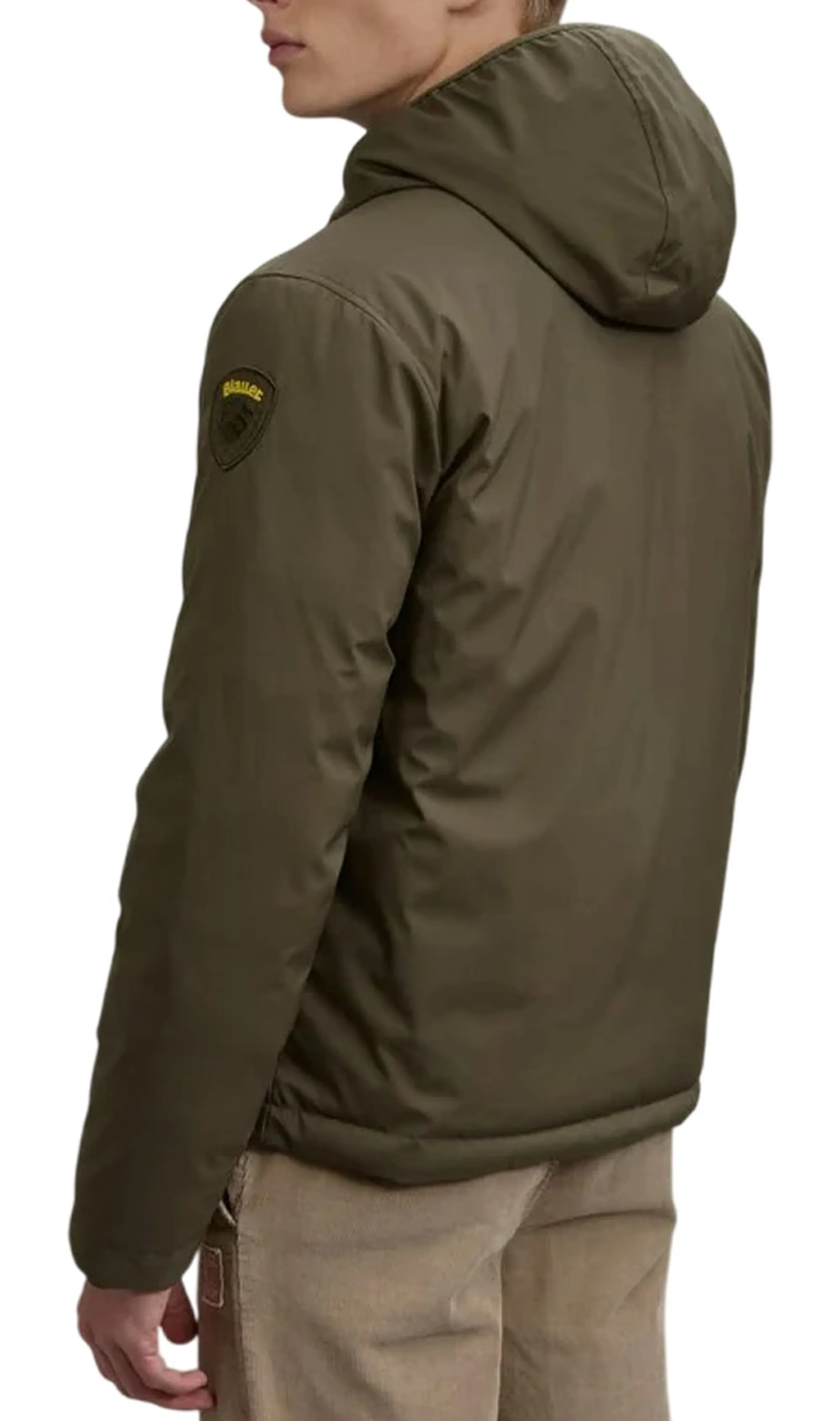 Blauer B'Ballard Reversible Nylon Noprene Down Jacket' Military 25Wbluc06082 166153