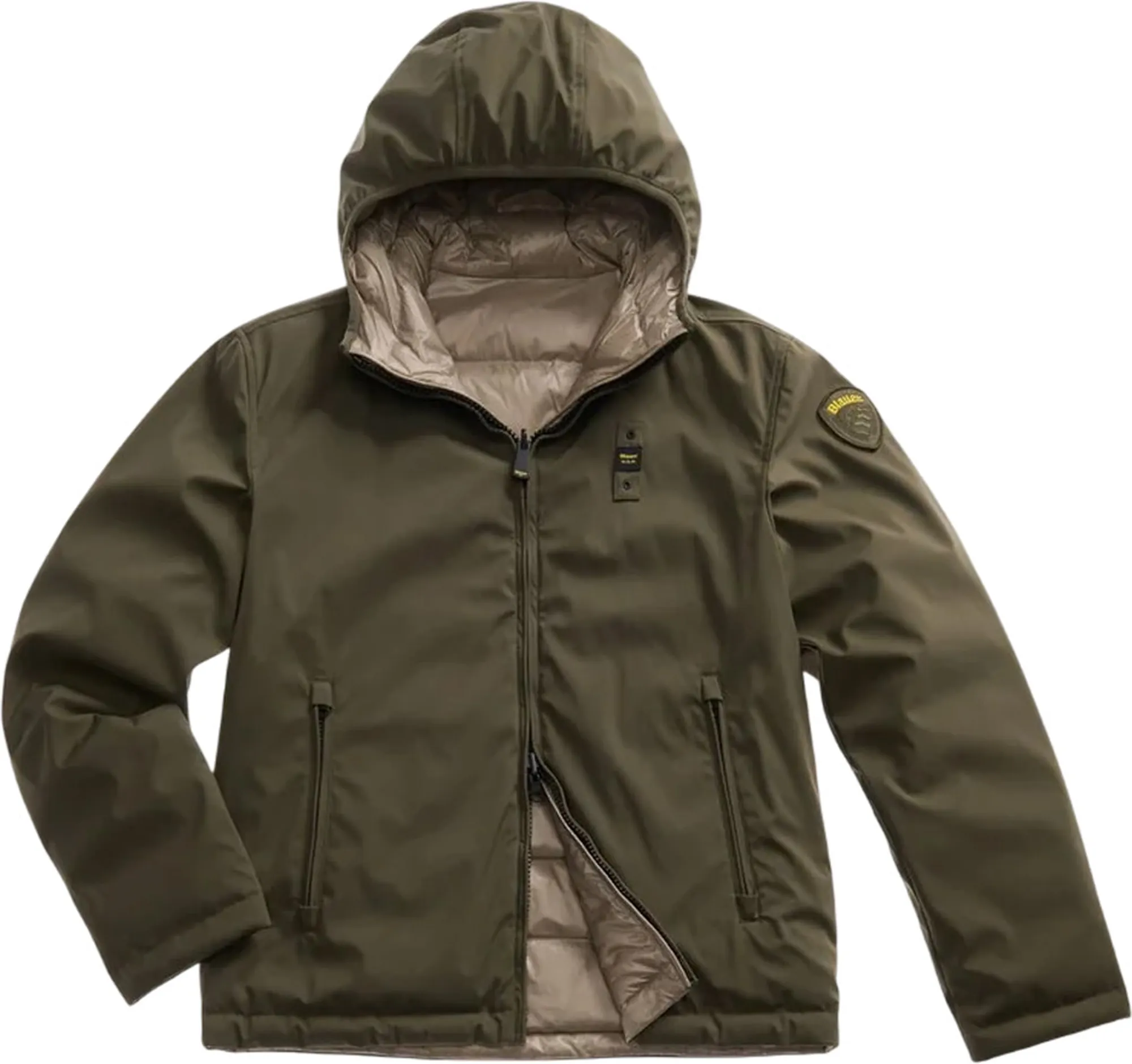 Blauer B'Ballard Reversible Nylon Noprene Down Jacket' Military 25Wbluc06082 166155