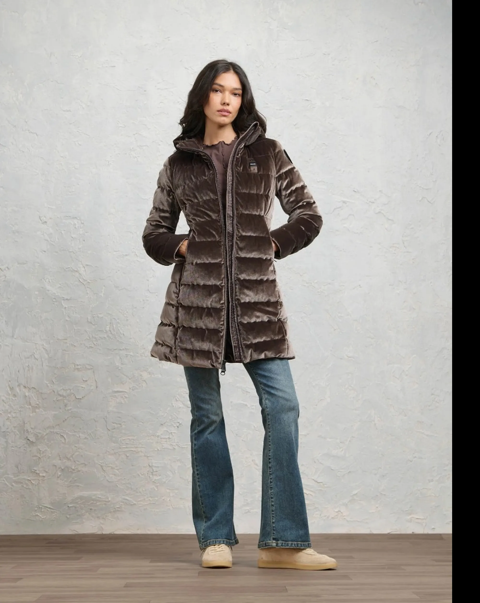 Blauer B'Velly Long Down Jacket' Brown 26Wbldk03364 199584