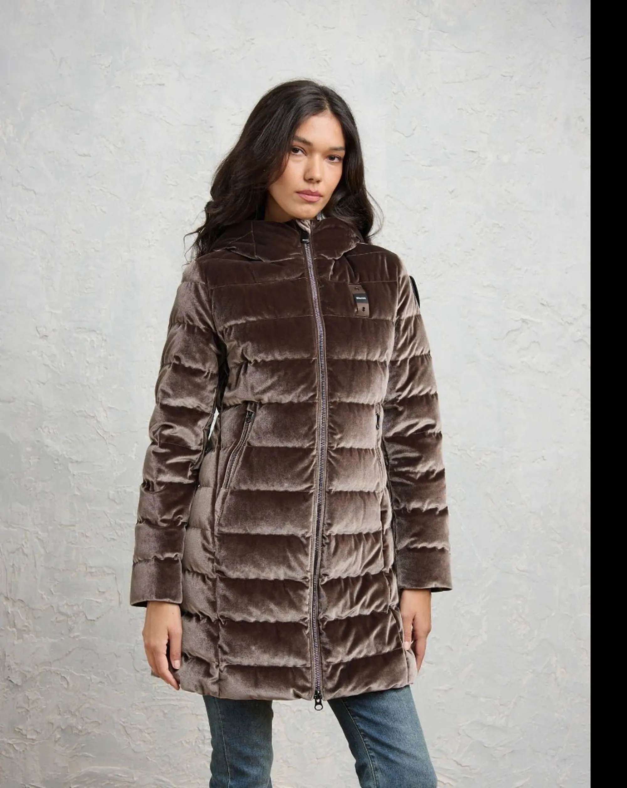 Blauer B'Velly Long Down Jacket' Brown 26Wbldk03364 199587