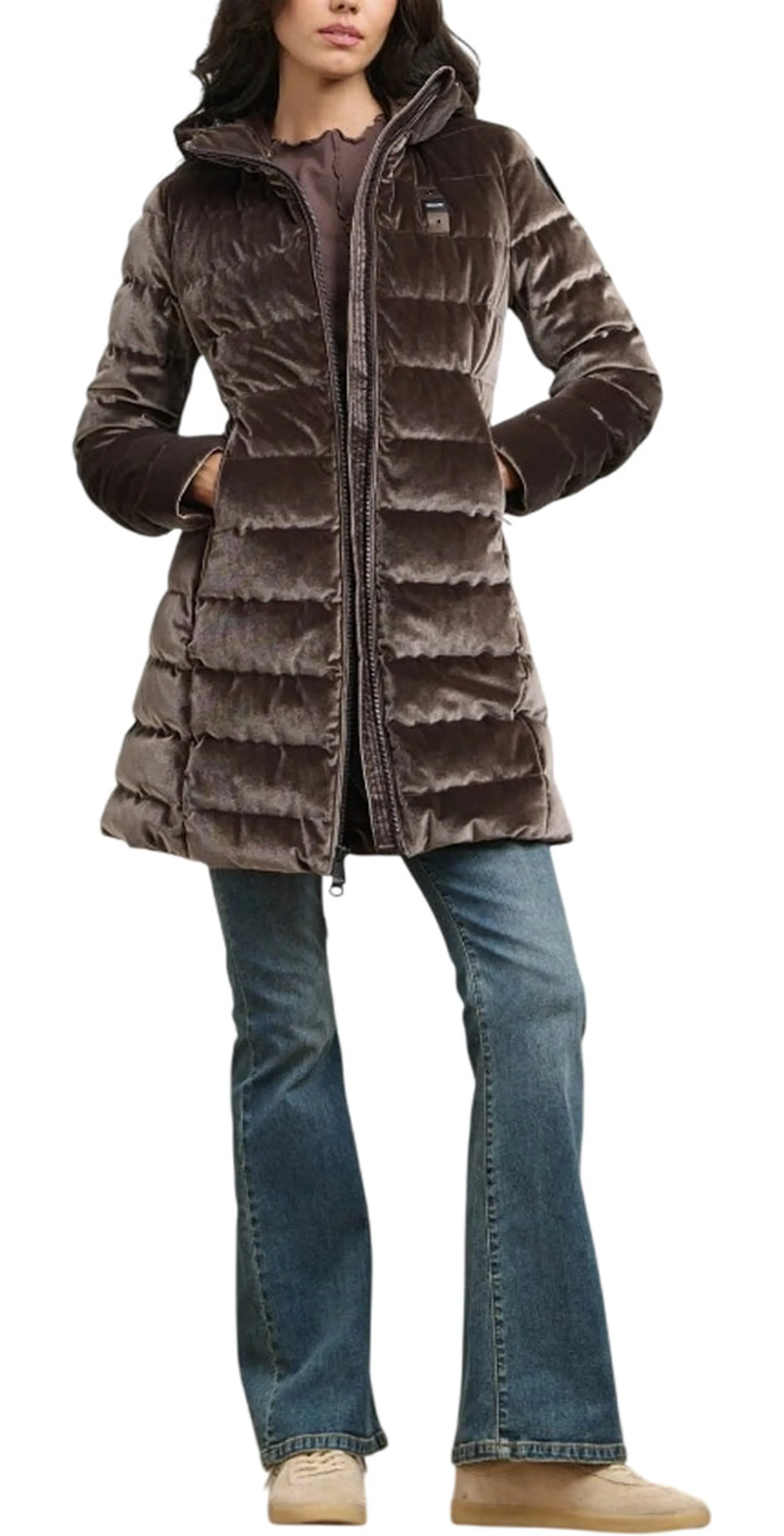 Blauer B'Velly Long Down Jacket' Brown 26Wbldk03364 199846
