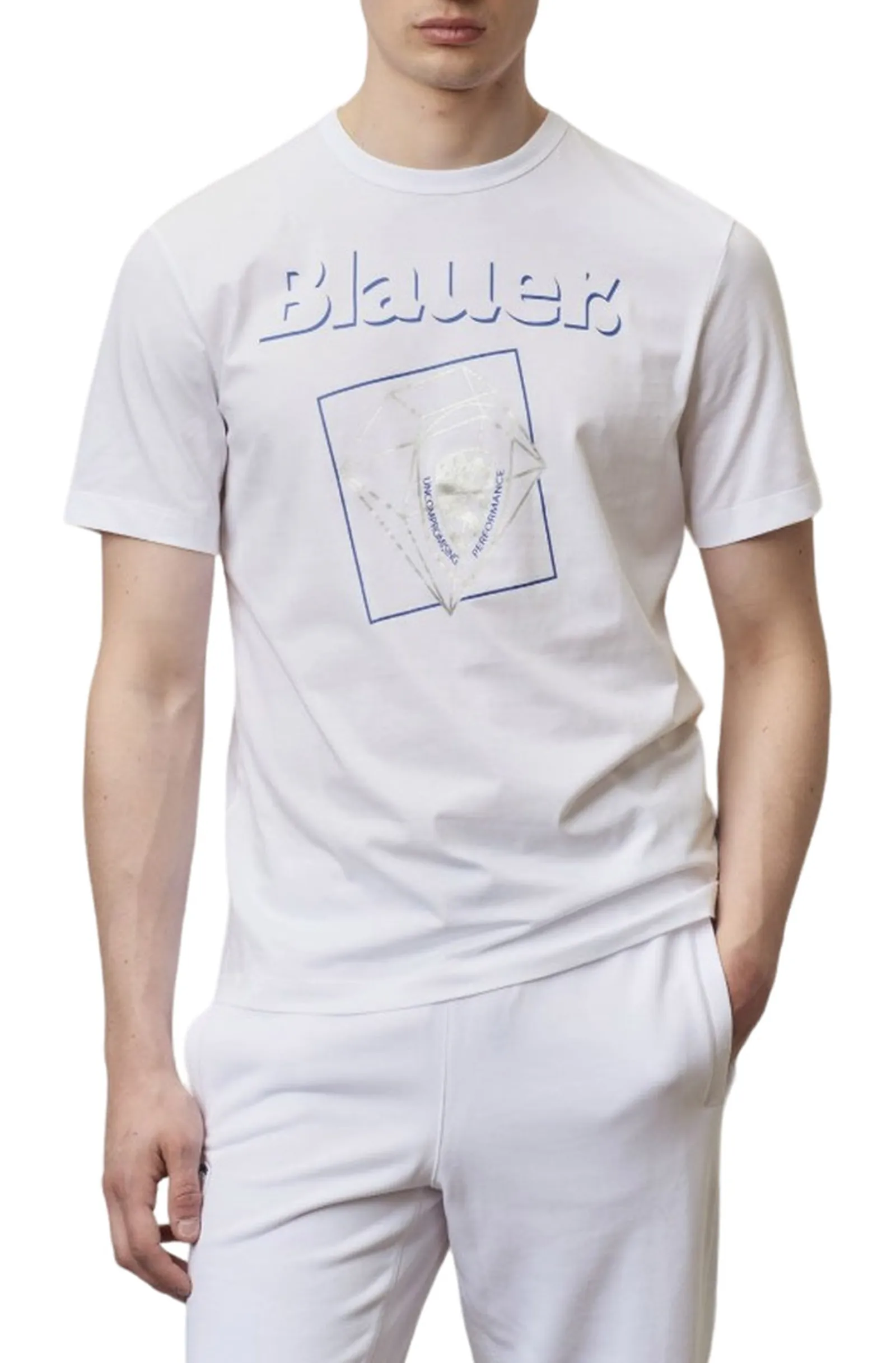 Blauer T-Shirt Con Grafica 3D Bianco 24Sbluh02149 113644