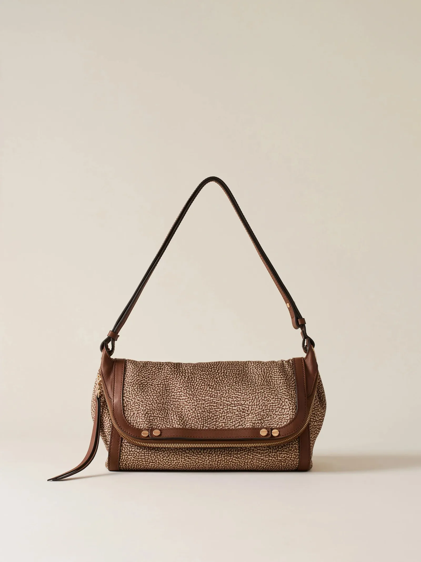 Borbonese Borsa A Tracolla Frame Small Marrone 91010221Ah1994 173620