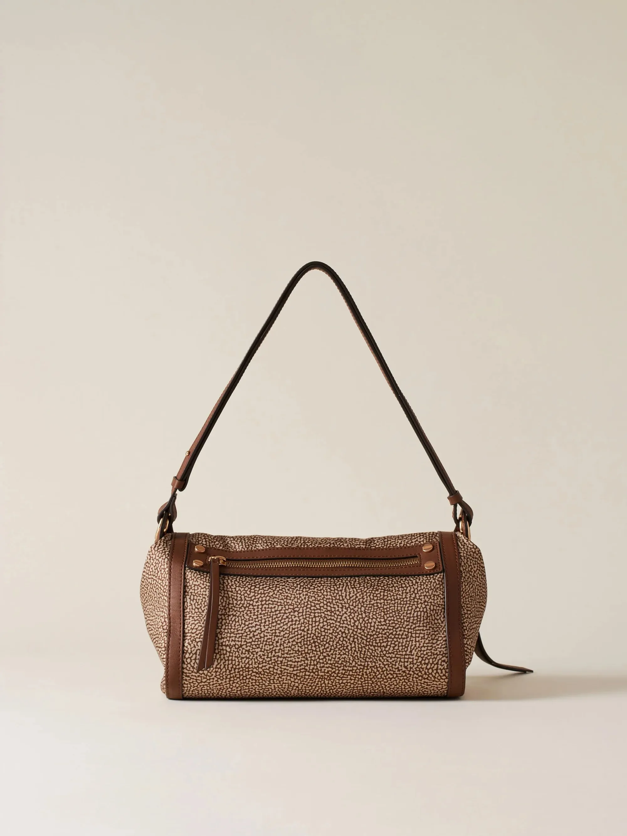 Borbonese Borsa A Tracolla Frame Small Marrone 91010221Ah1994 173621