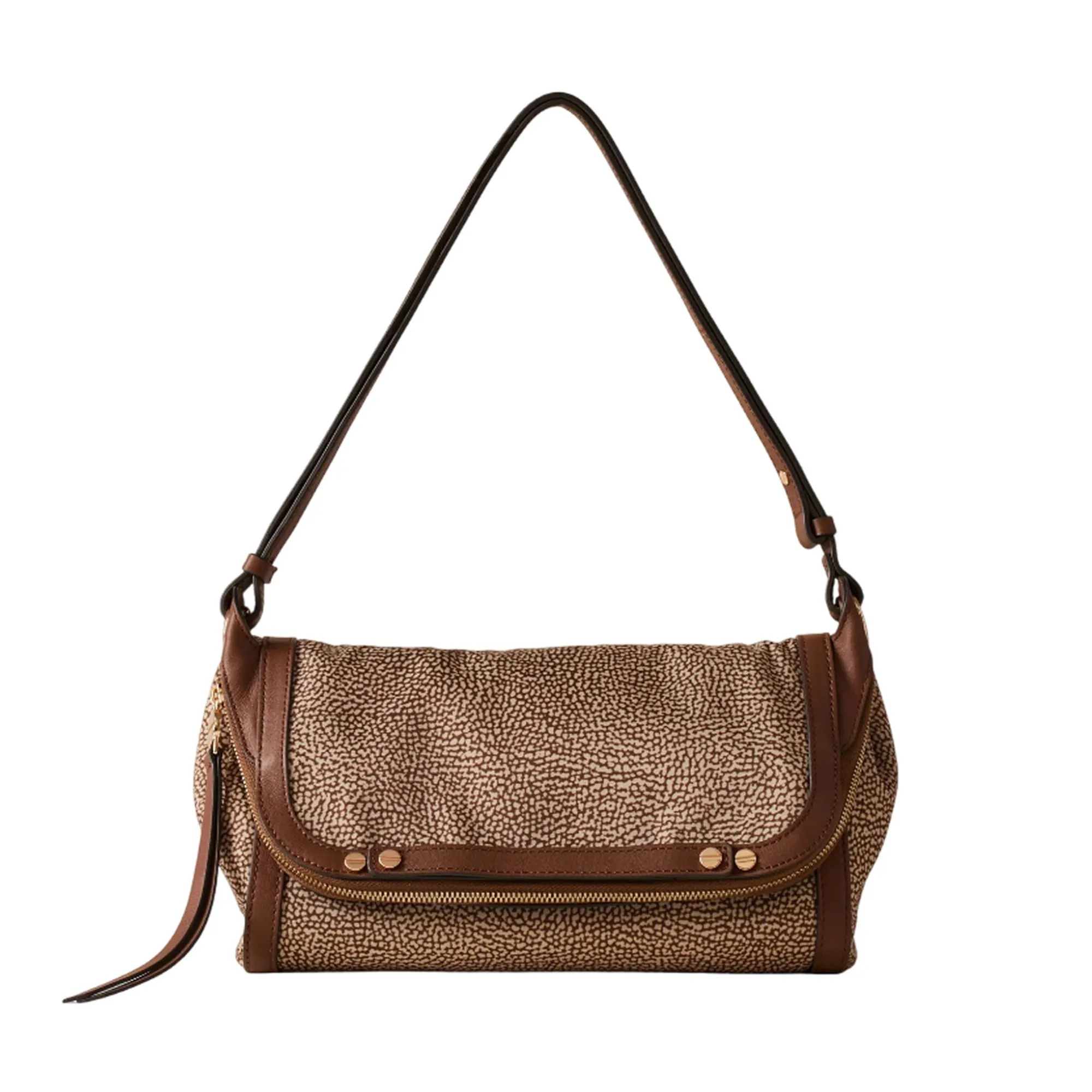 Borbonese Borsa A Tracolla Frame Small Marrone 91010221Ah1994 179593