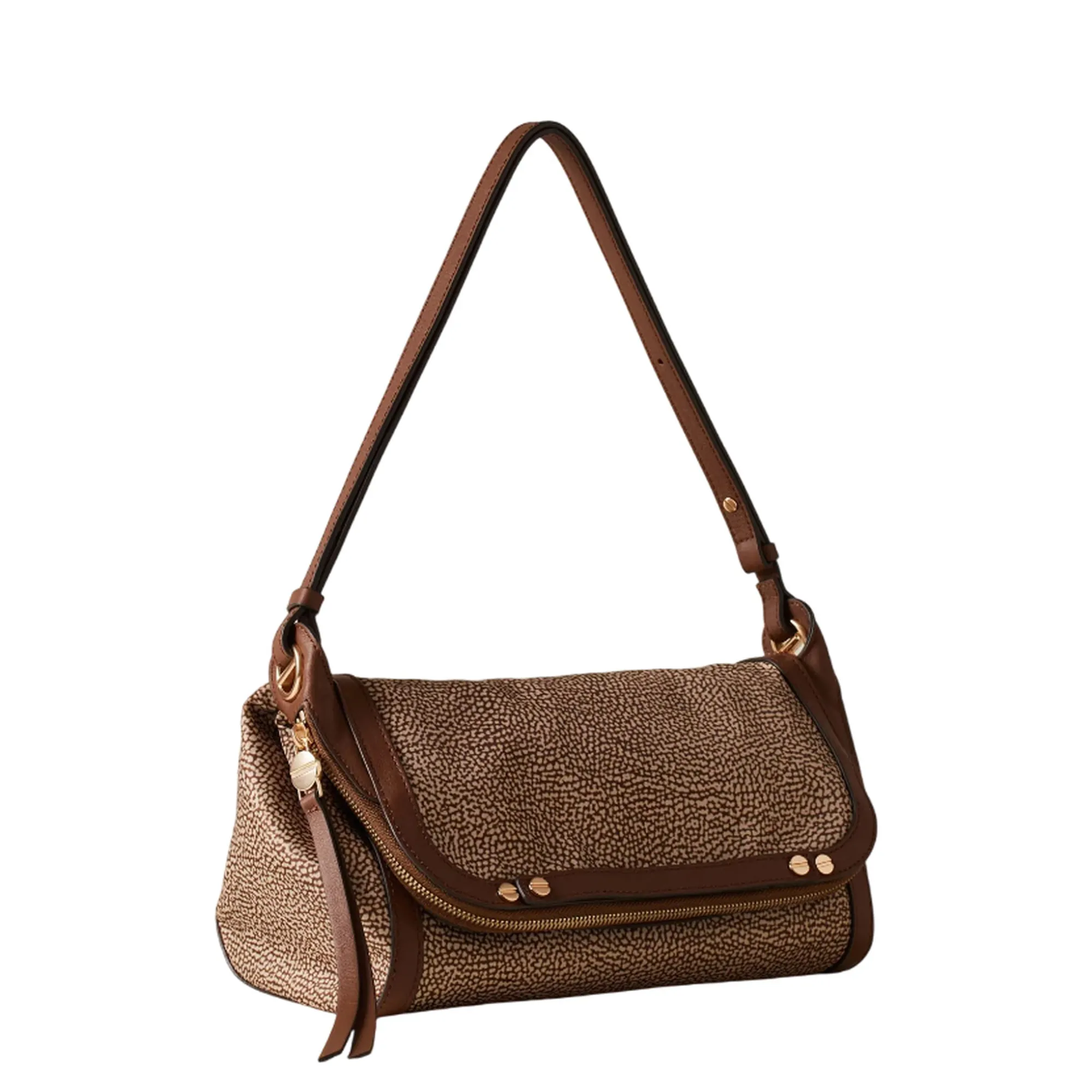 Borbonese Borsa A Tracolla Frame Small Marrone 91010221Ah1994 179594