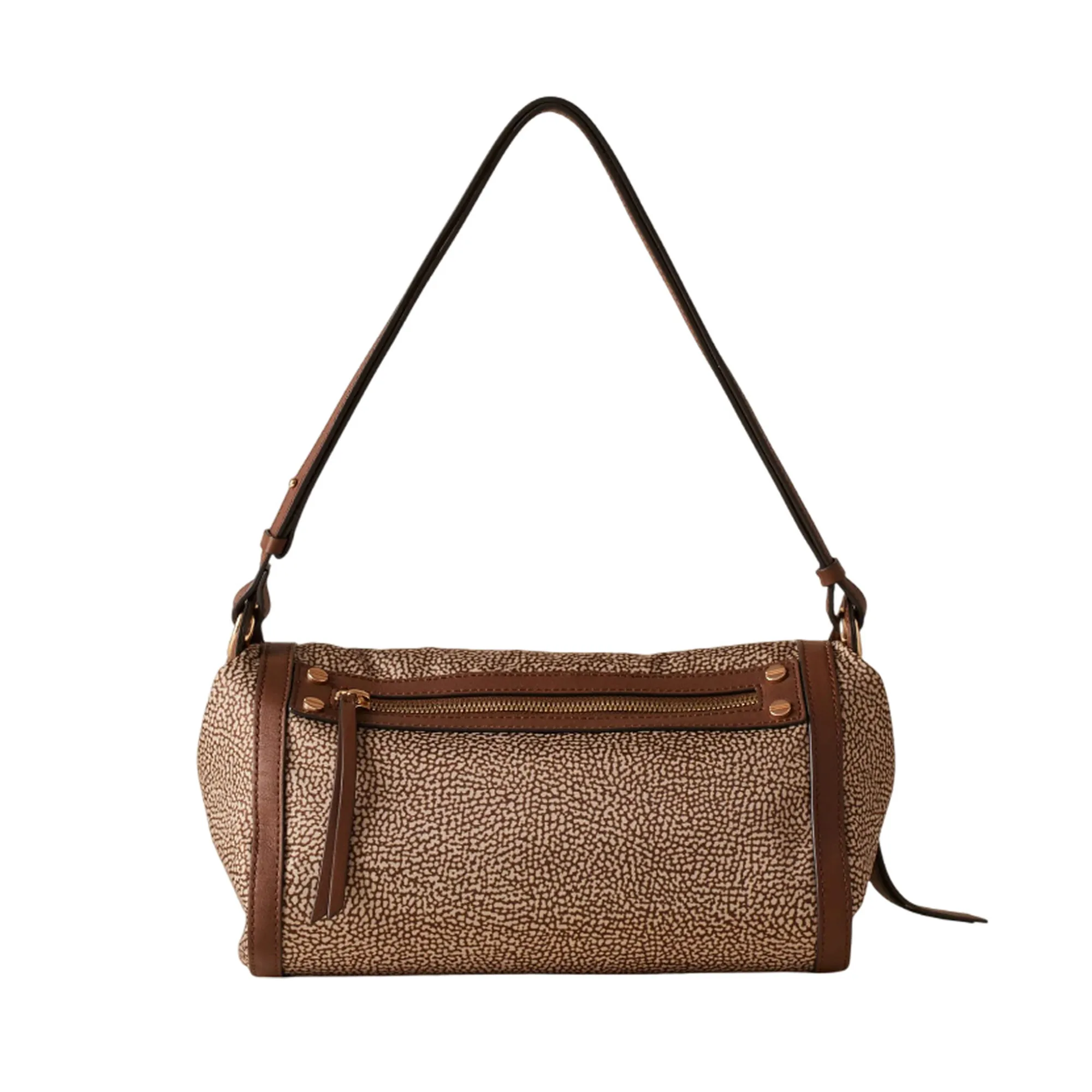 Borbonese Borsa A Tracolla Frame Small Marrone 91010221Ah1994 179595