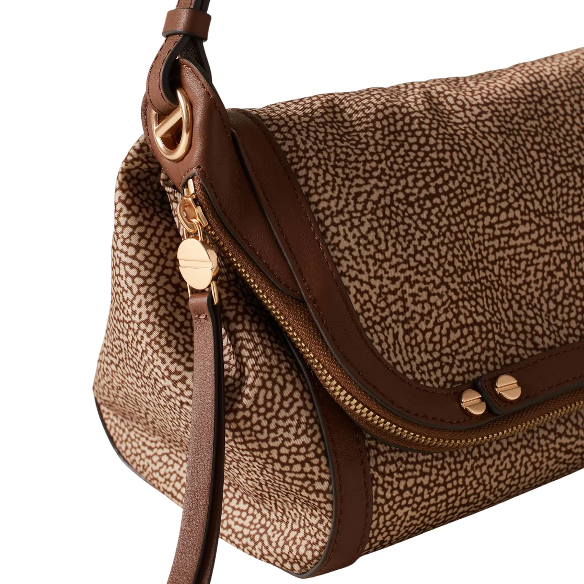 Borbonese Borsa A Tracolla Frame Small Marrone 91010221Ah1994 179596