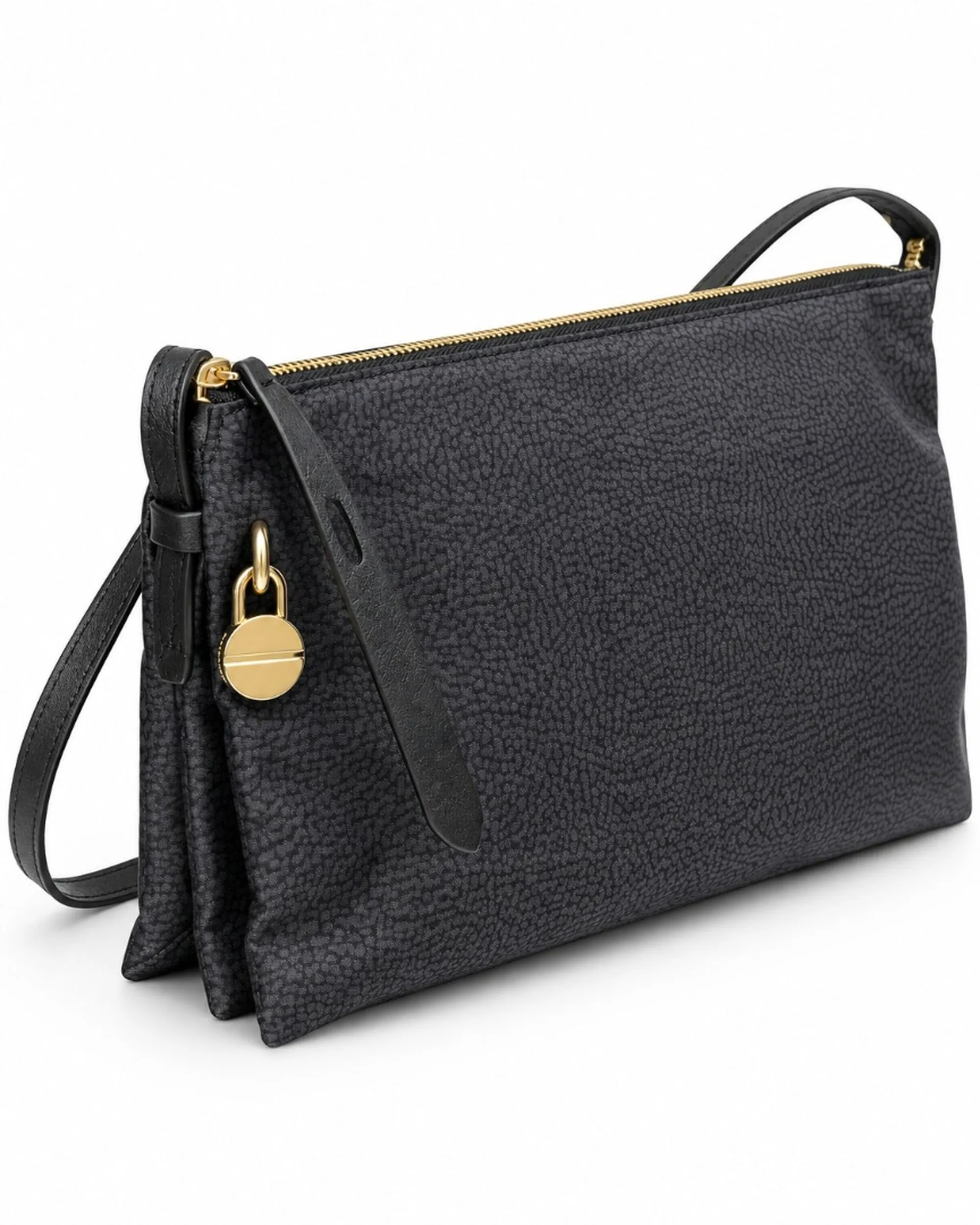Borbonese B'Medium Shoulder Bag' Black 910103530189Y66 188909