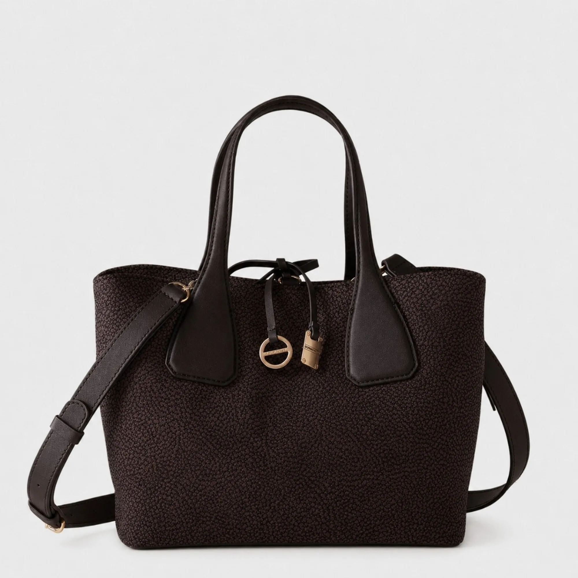 Borbonese B'Medium Top Handle Bag' Chocolate 91010215Ah1219 186884