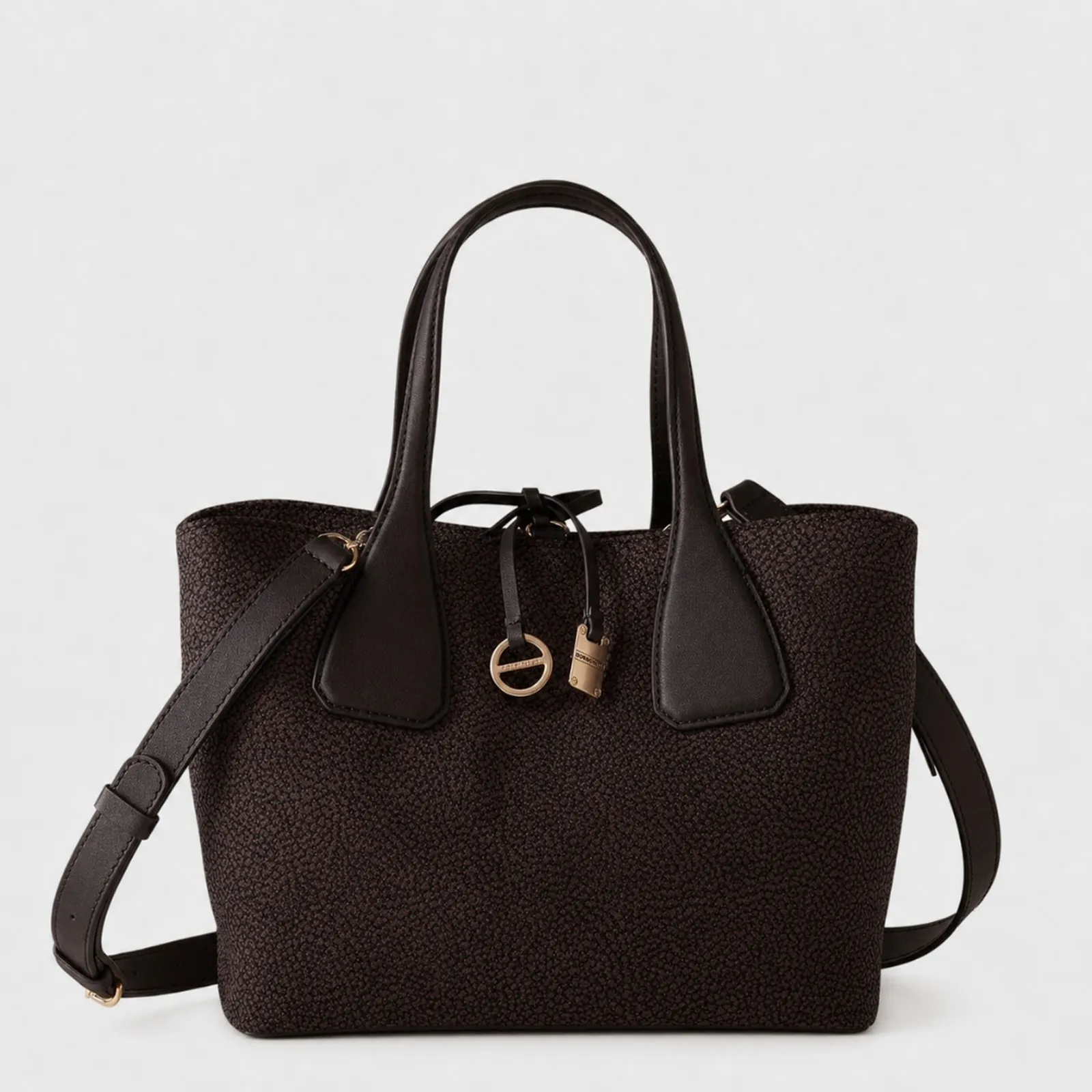 Borbonese Borsa Bauletto Medium Cioccolato 91010215Ah1219 186884