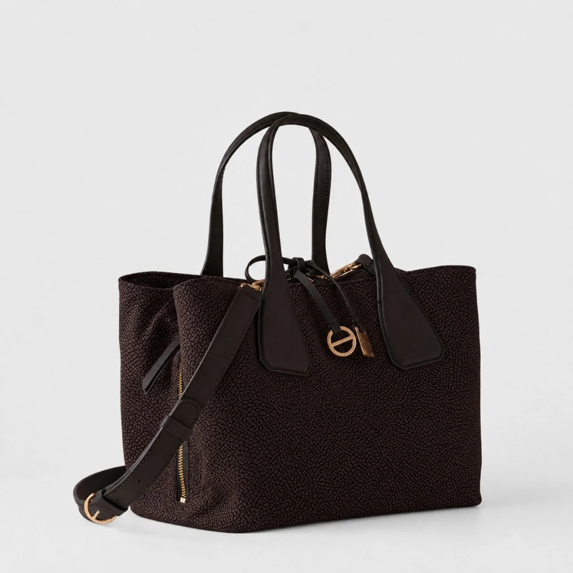 Borbonese B'Medium Top Handle Bag' Chocolate 91010215Ah1219 186885