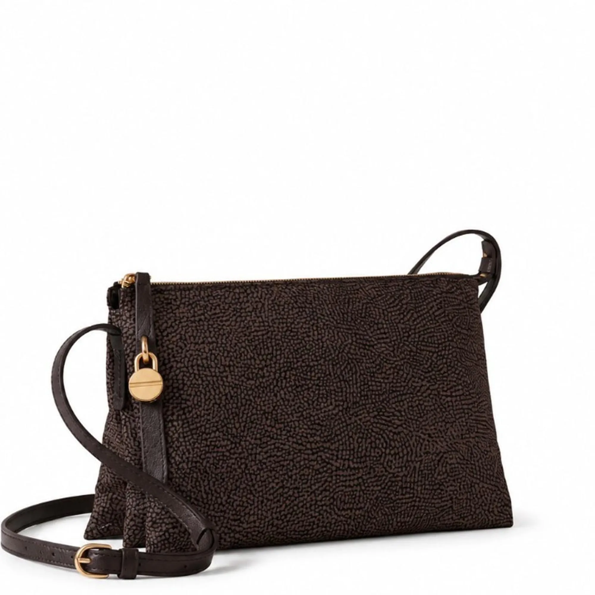 Borbonese B'Medium Cross Over Bag' Chocolate 910103530189219 193748