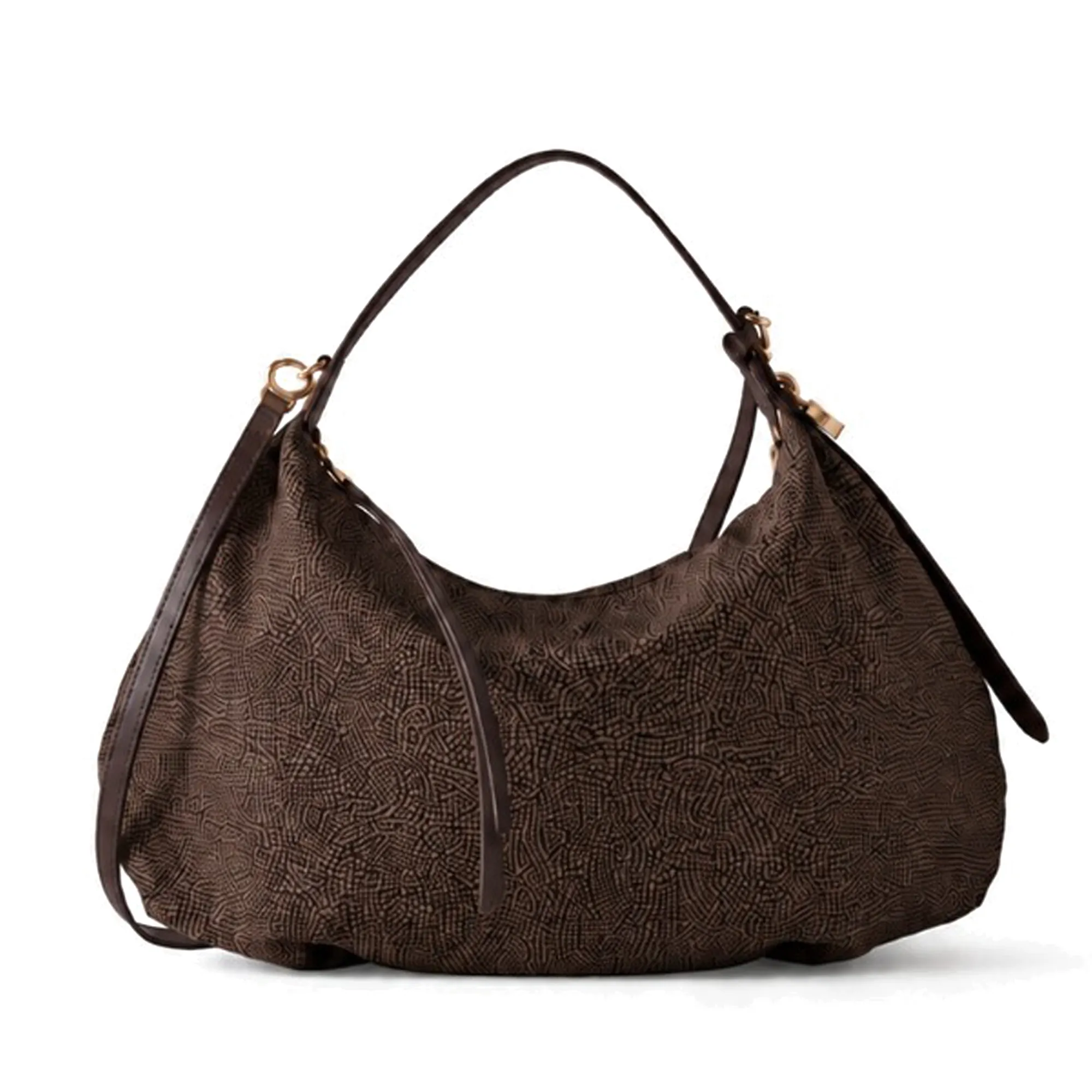 Borbonese B'Medium Hobo Bag' Chocolate 91010365Ah1219 186907