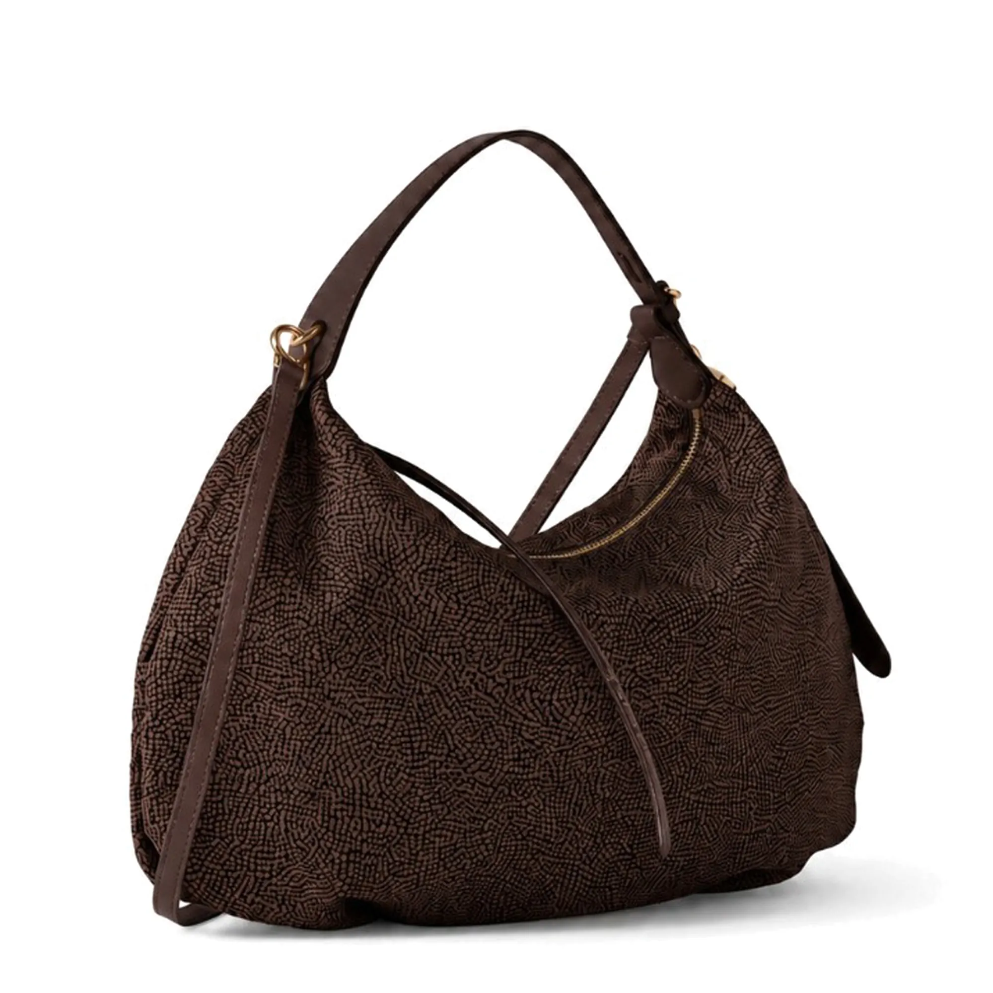 Borbonese B'Medium Hobo Bag' Chocolate 91010365Ah1219 186908