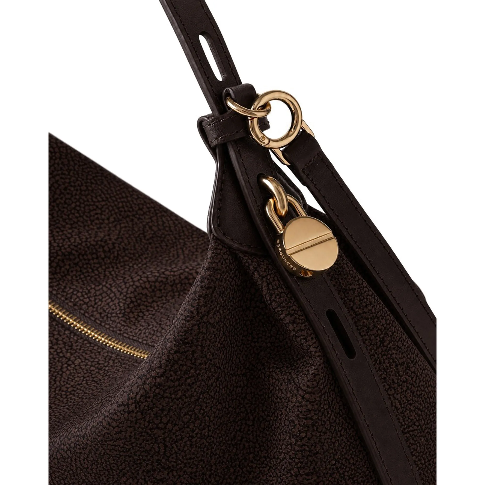 Borbonese B'Medium Hobo Bag' Chocolate 91010365Ah1219 186909