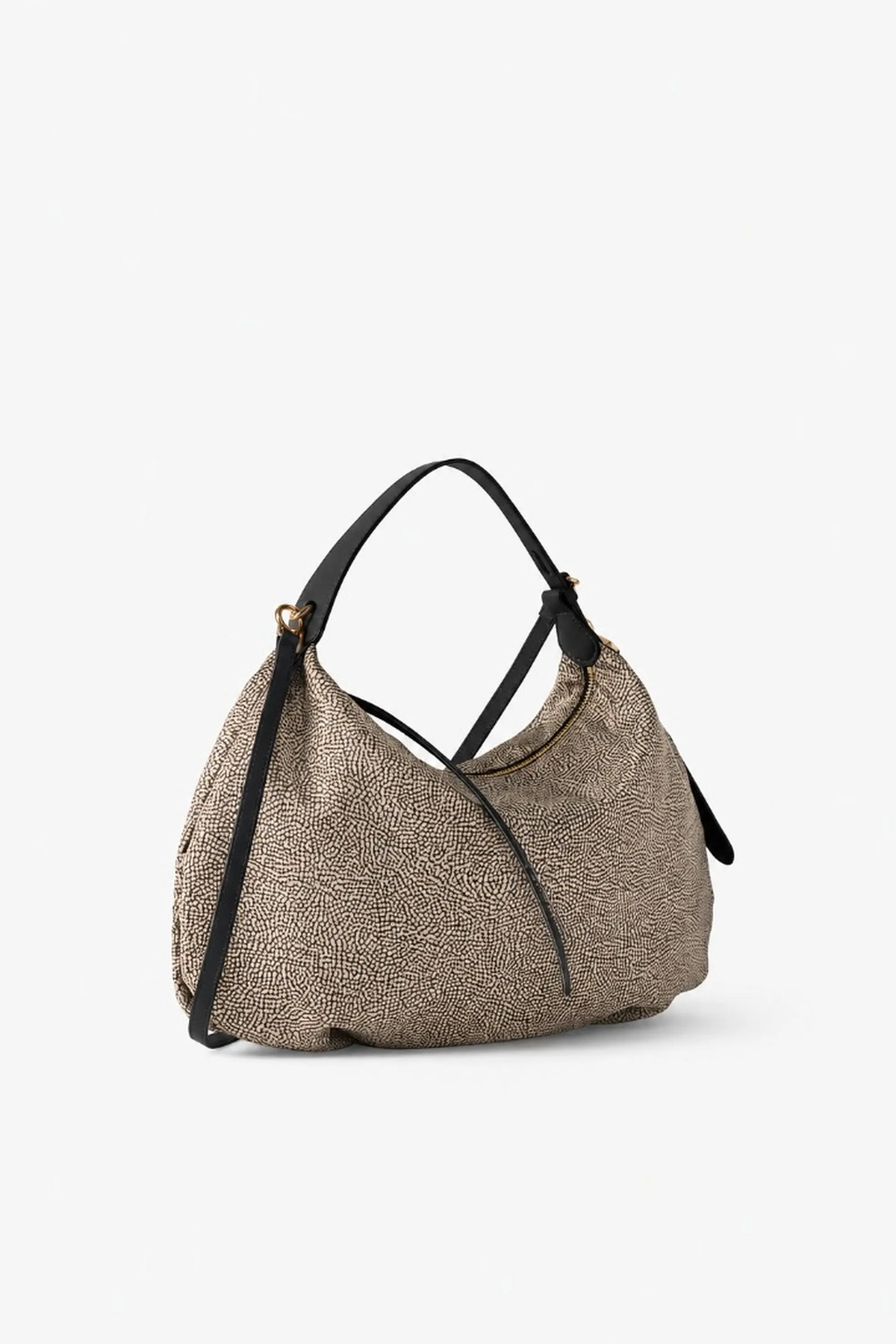 Borbonese B'Medium Hobo Bag' Natural 91010365Ah1X11 186860