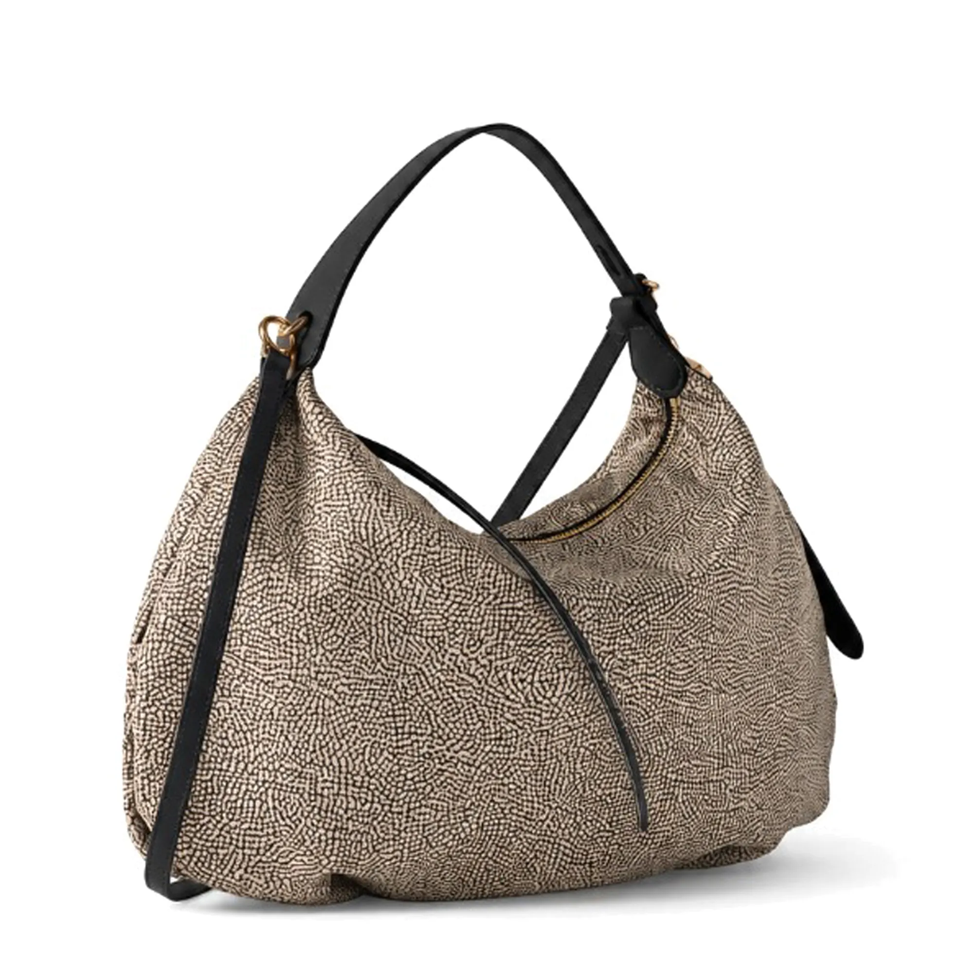 Borbonese B'Medium Hobo Bag' Natural 91010365Ah1X11 186900