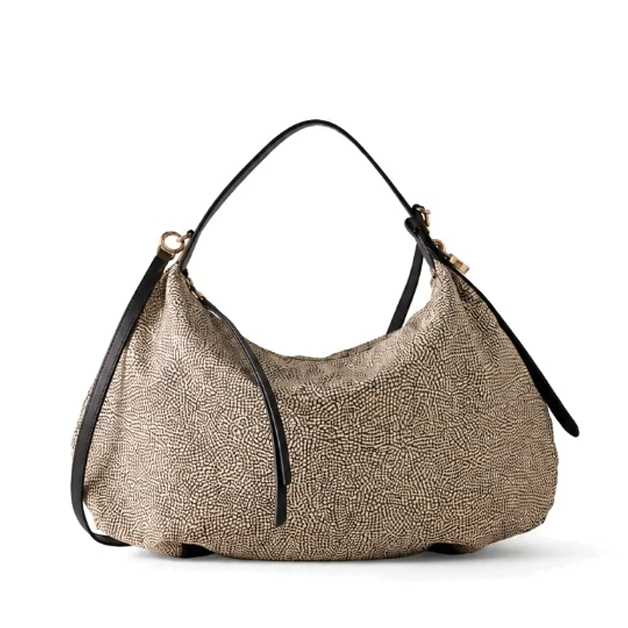 Borbonese B'Medium Hobo Bag' Natural 91010365Ah1X11 186901