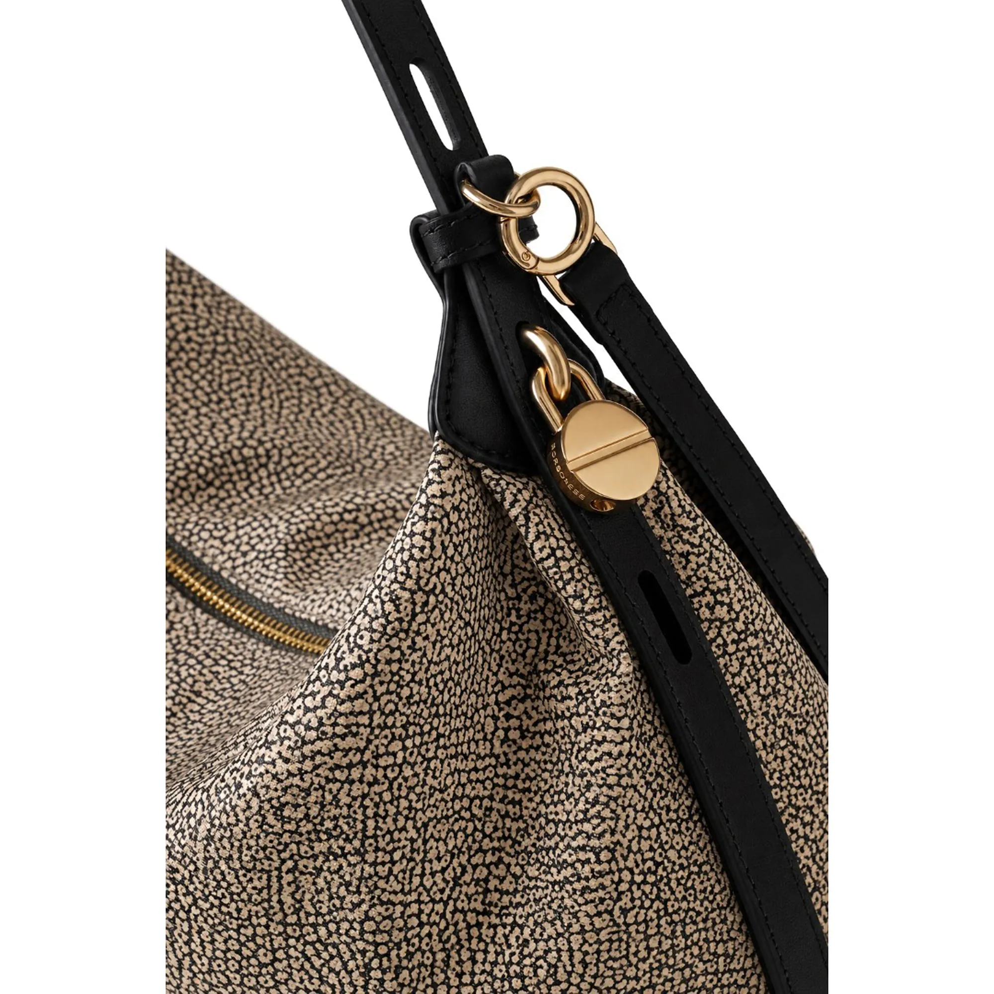 Borbonese B'Medium Hobo Bag' Natural 91010365Ah1X11 186902