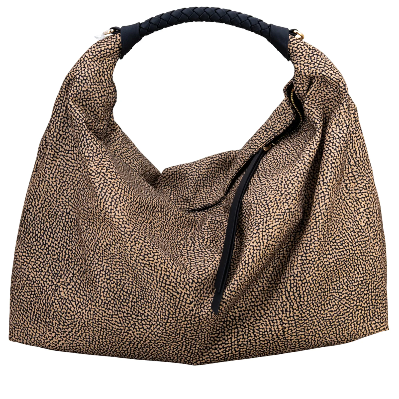 Borbonese Borsa Hobo Plie Medium Naturale 910102060195X11 170818