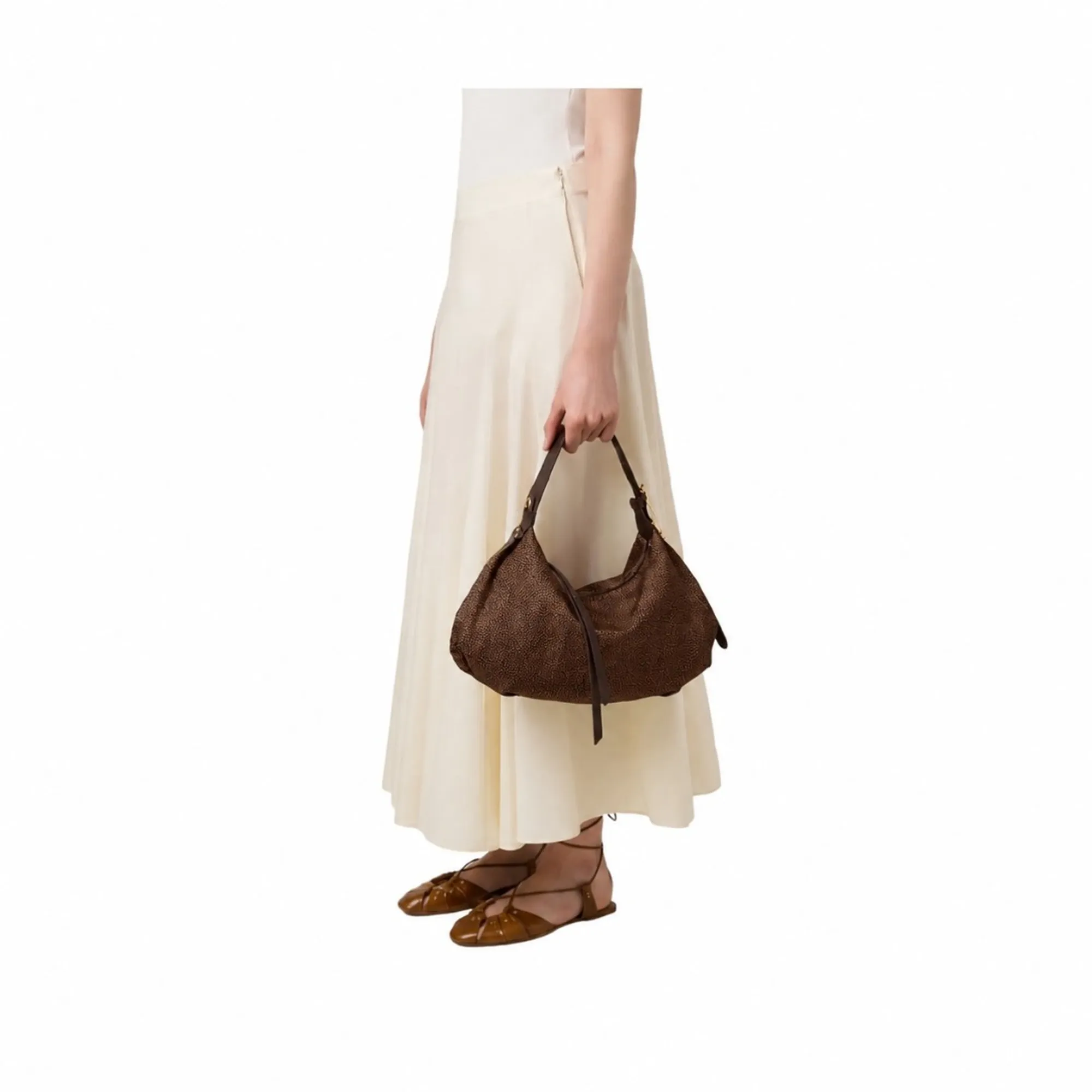 Borbonese B'Small Hobo Bag' Chestnut 91010364Ah1264 186874