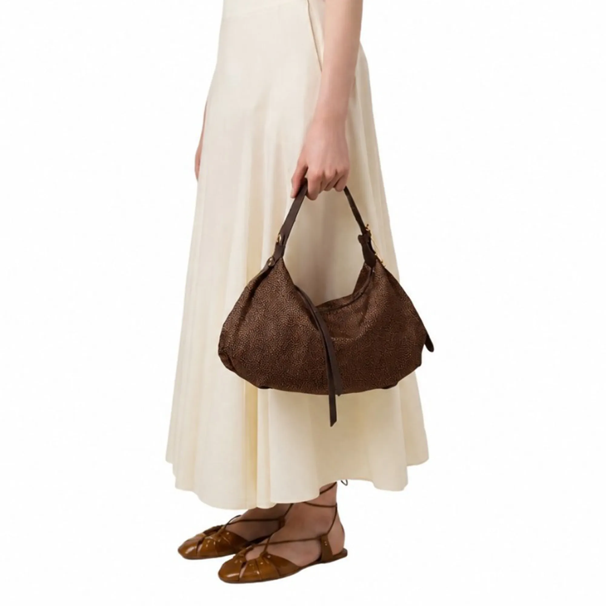 Borbonese B'Small Hobo Bag' Chestnut 91010364Ah1264 186917
