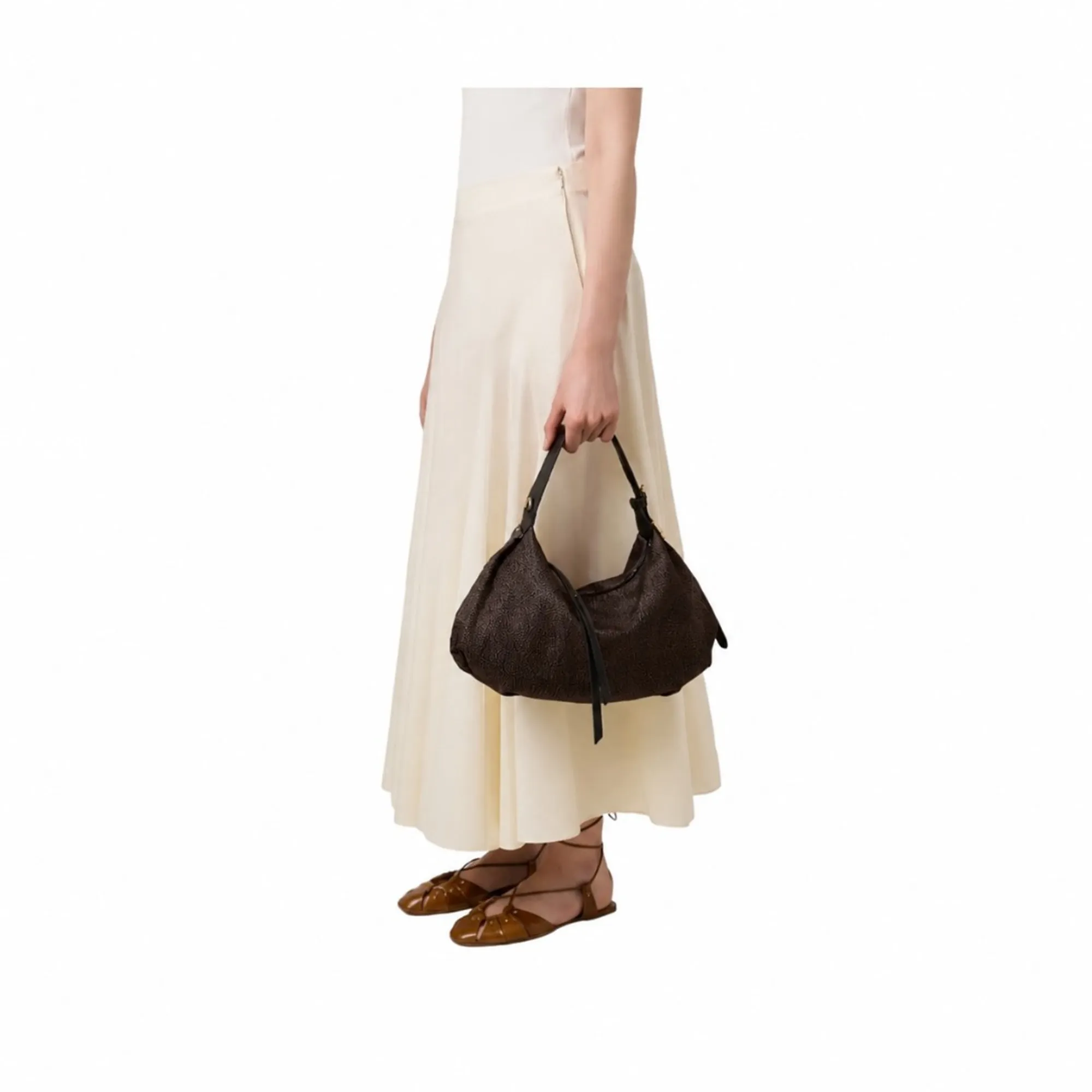 Borbonese B'Small Hobo Bag' Chocolate 91010364Ah1219 186877