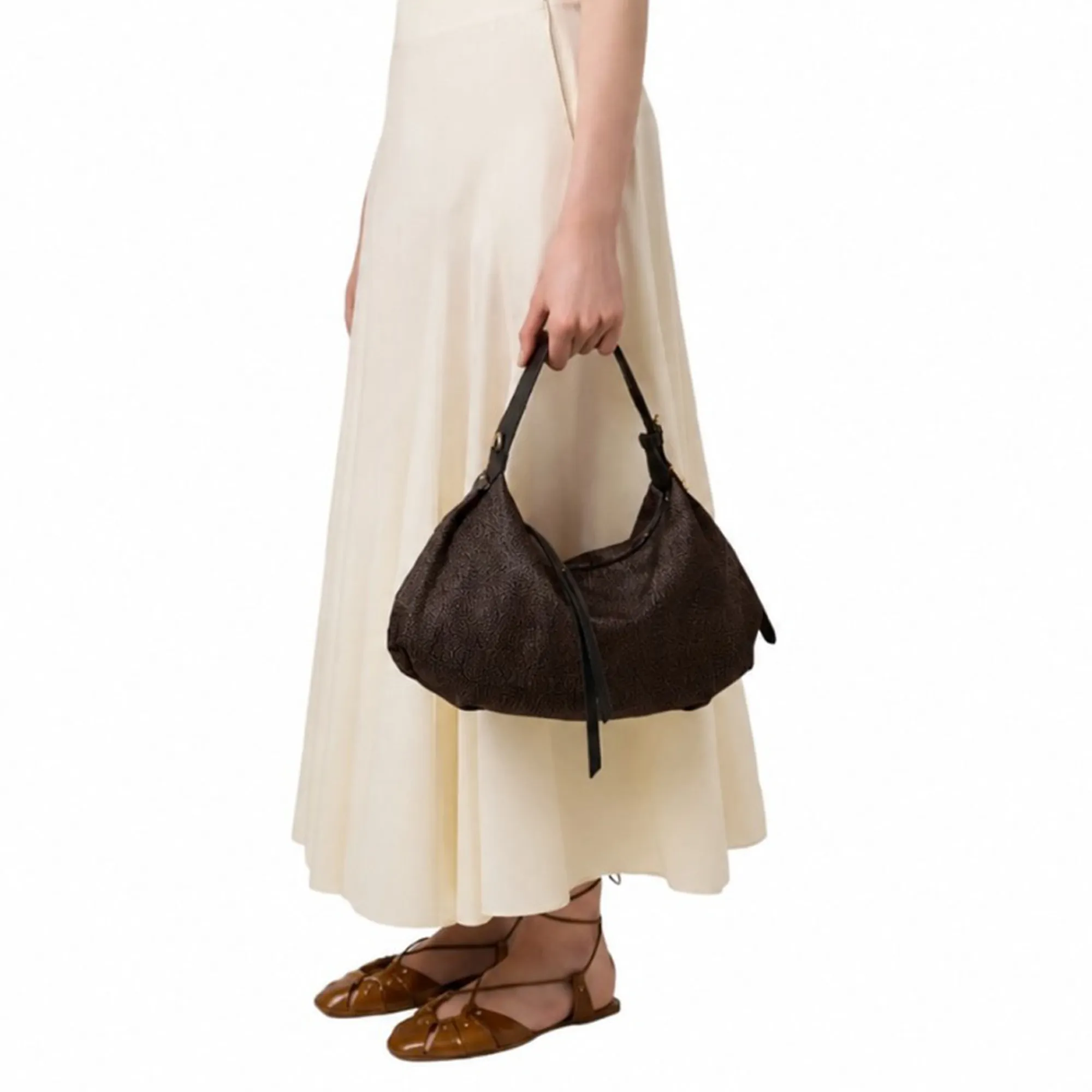 Borbonese B'Small Hobo Bag' Chocolate 91010364Ah1219 186921