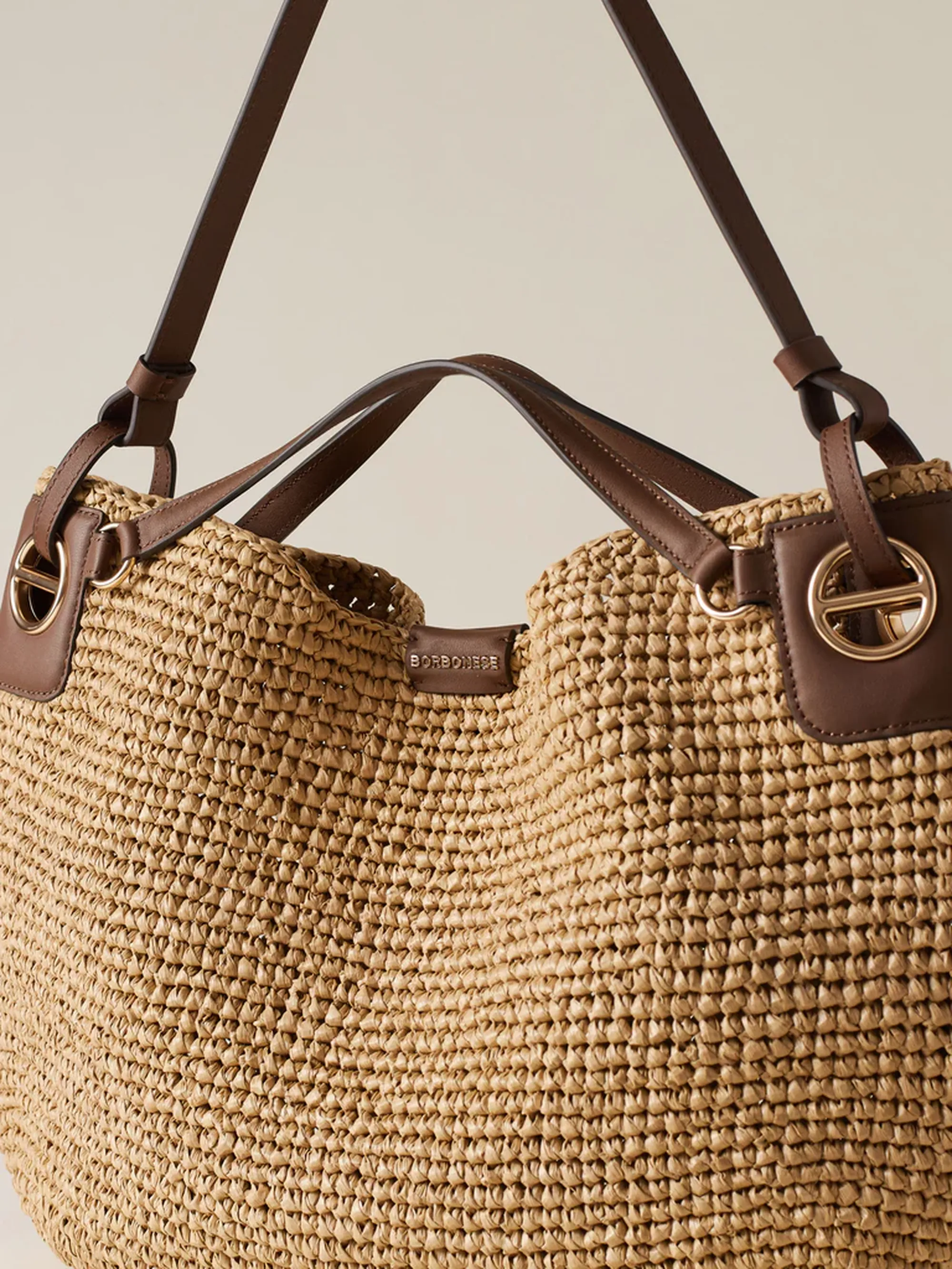 Borbonese B'London Bag' Natural 910101910187330 178309