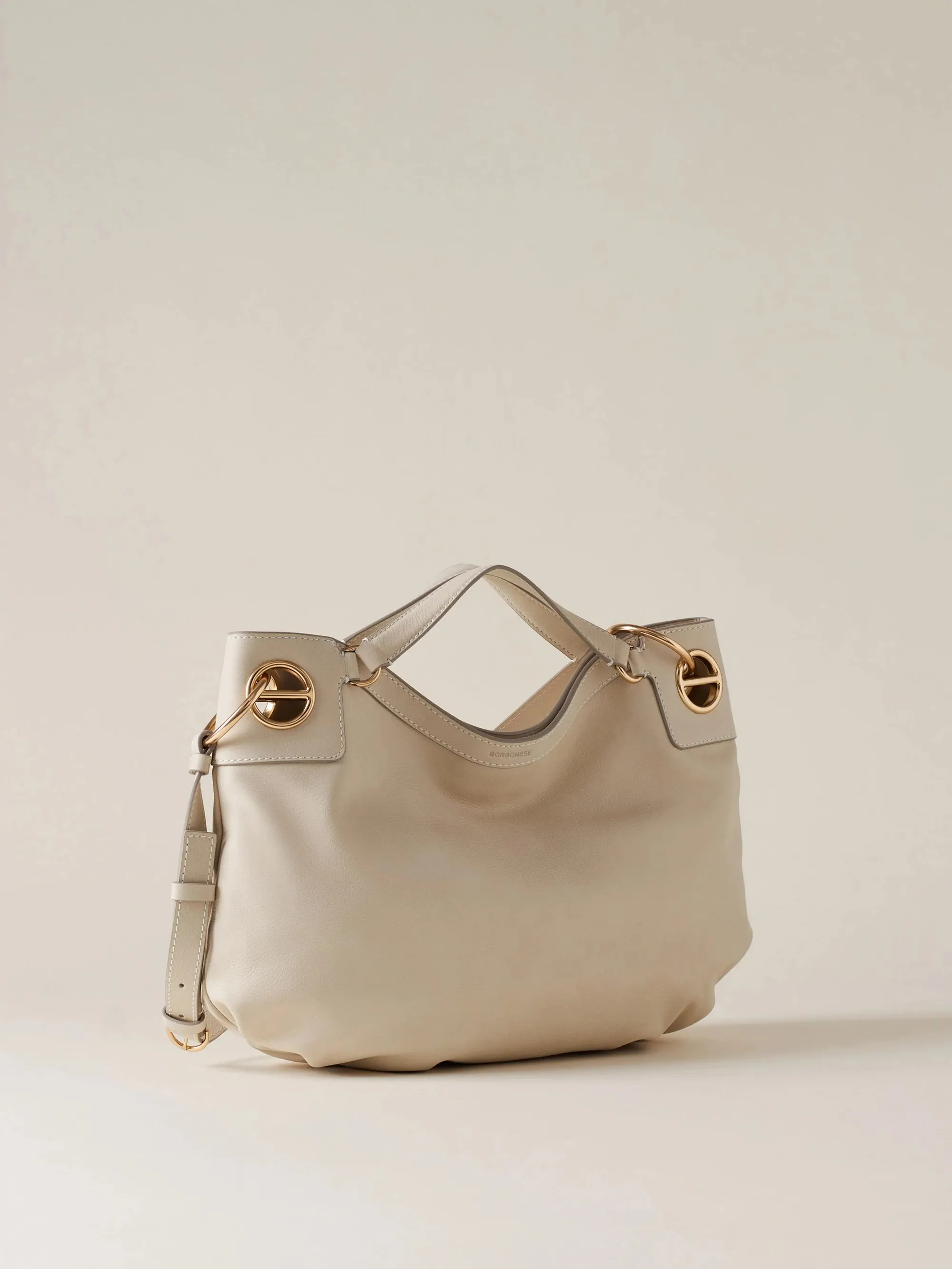 Borbonese Borsa London Hobo Medium Bianco 910102620197927 173614