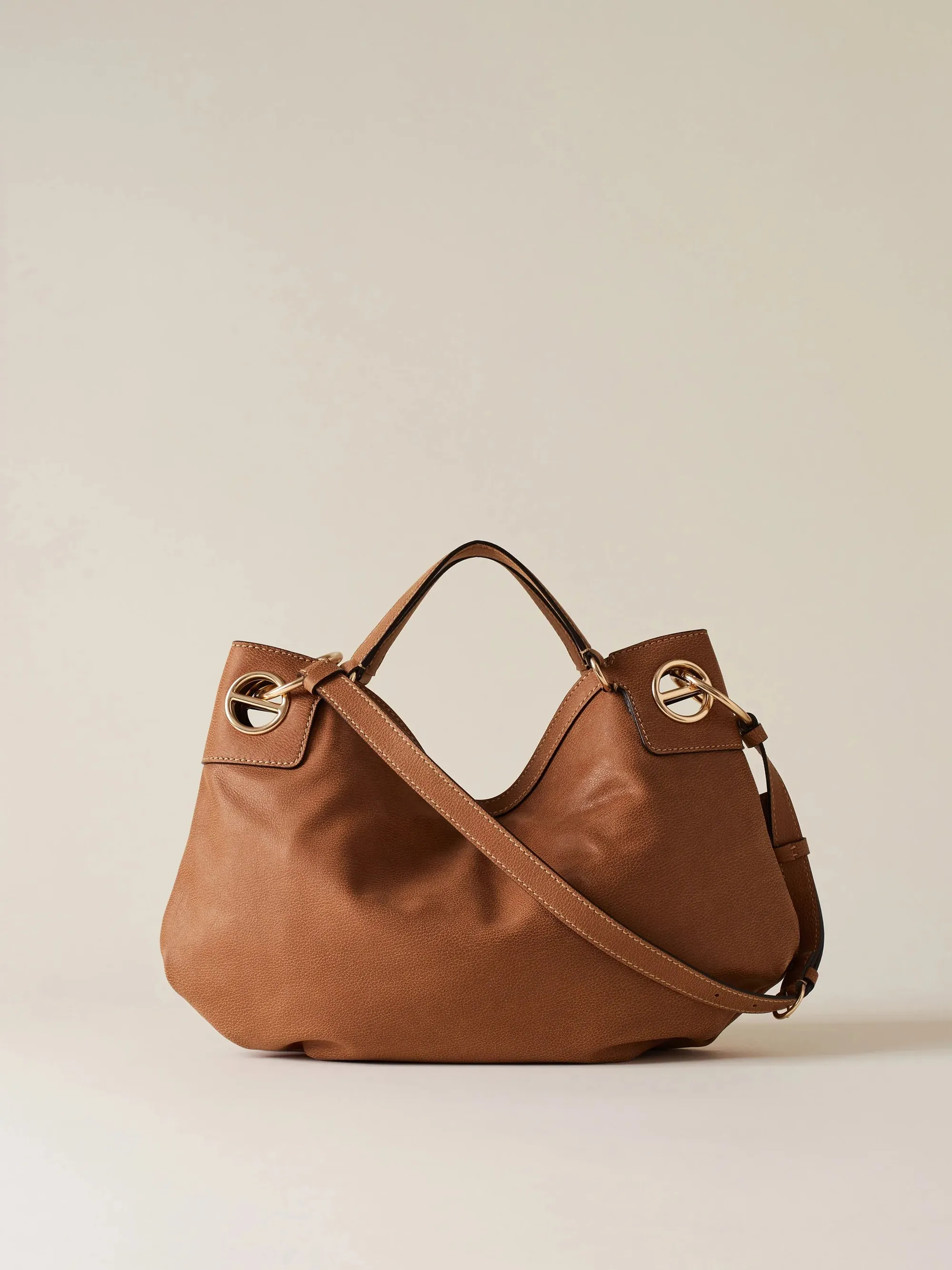 Borbonese Borsa London Hobo Medium Cuoio 910102620197323 173594