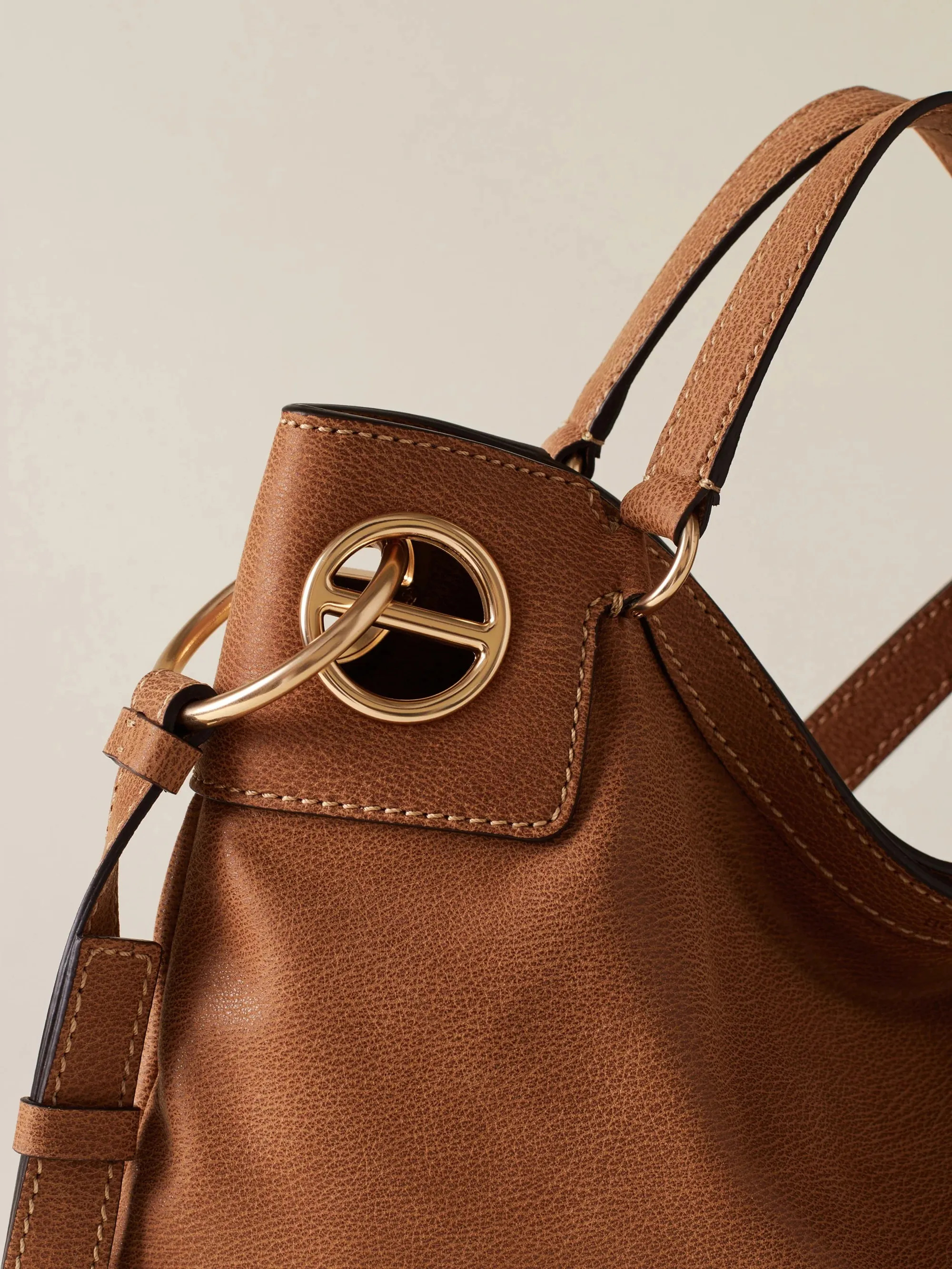 Borbonese Borsa London Hobo Medium Cuoio 910102620197323 173596