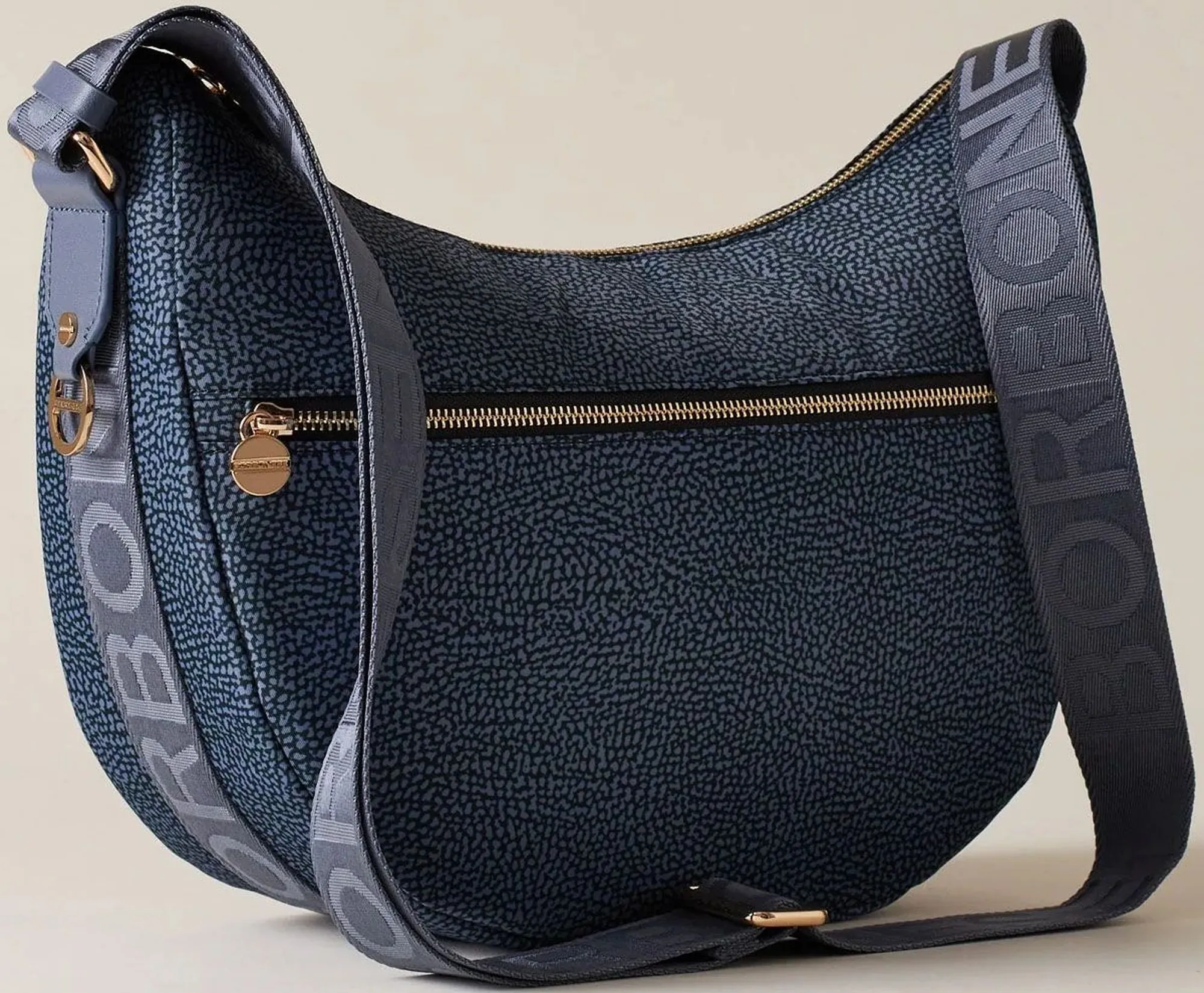 Borbonese B'Luna Middle Bag' Blue 934108I15825 170196
