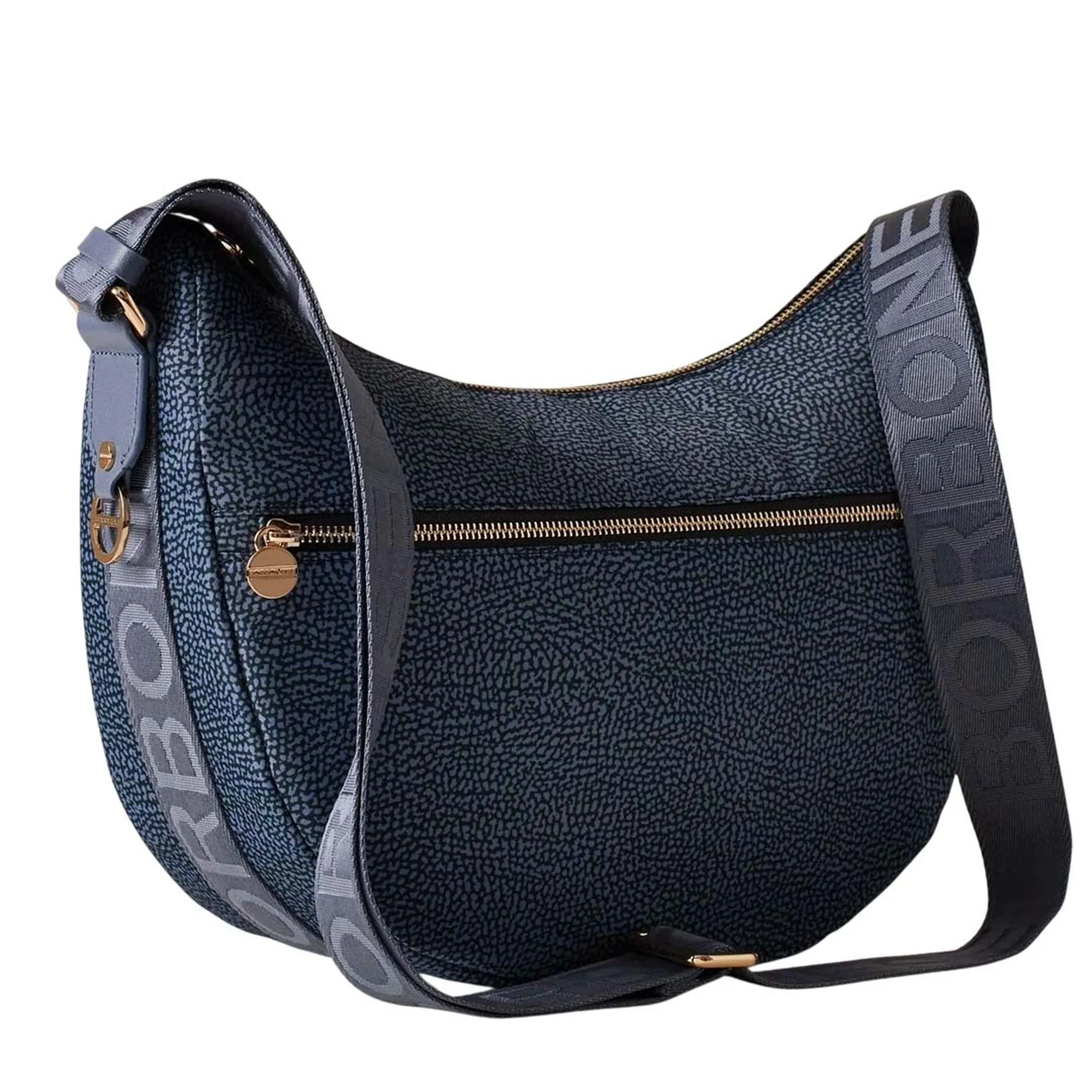 Borbonese Borsa Luna  Middle Blu 934108I15825 170379